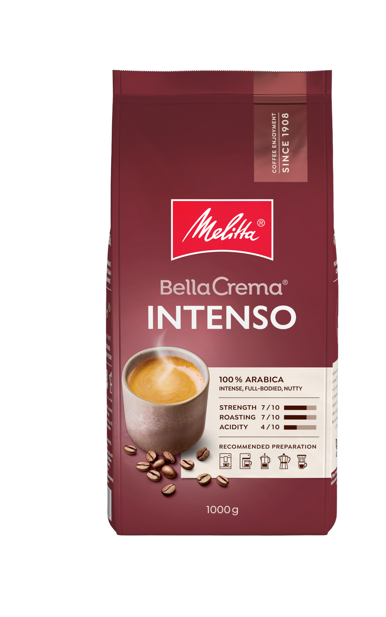 Melitta Bella Crema Intenso 1 kg Kaffemaskine Sort 6771964