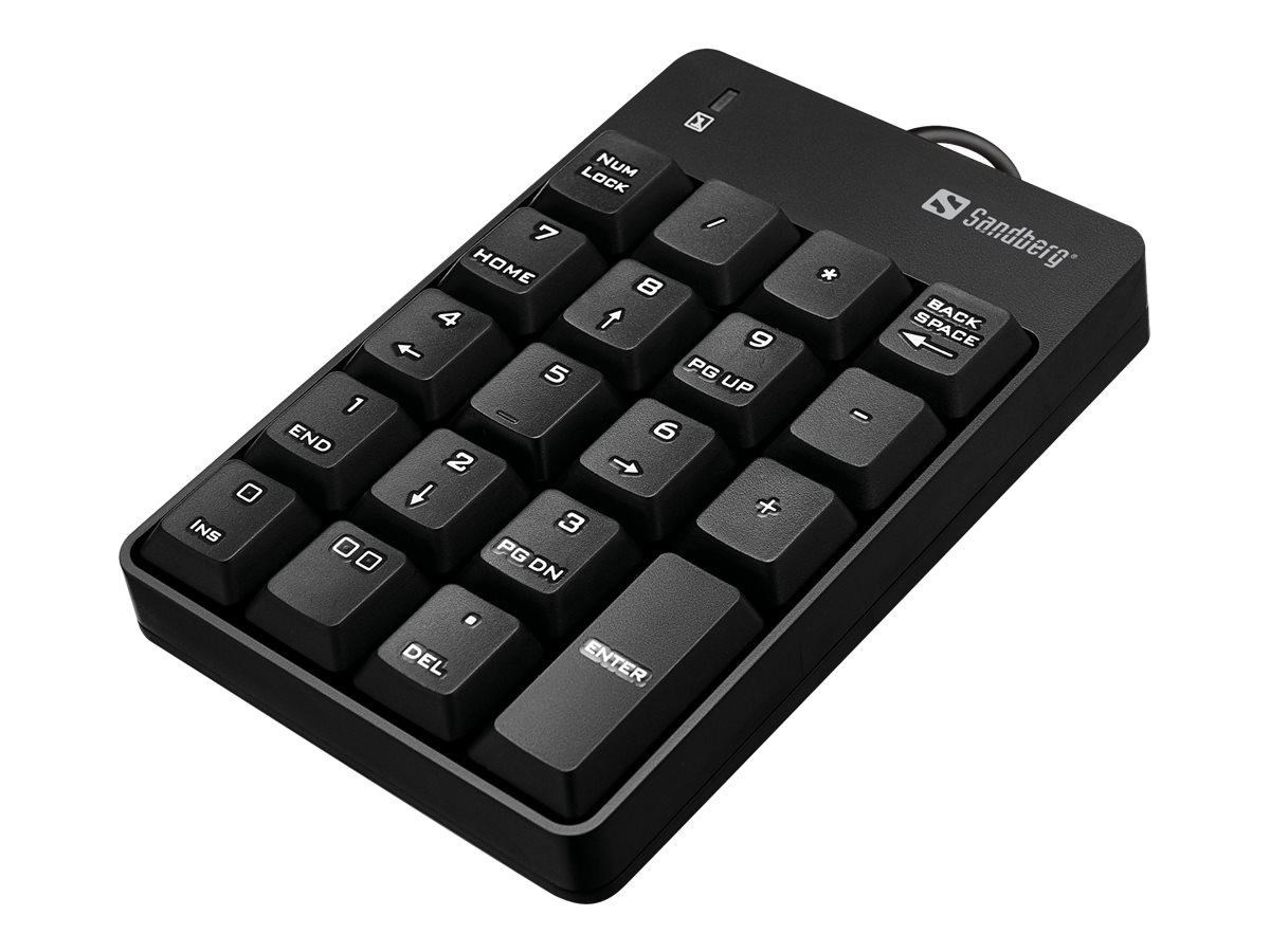 Sandberg USB Wired Numeric Keypad - Numpad - Sort Tastatur 630-07