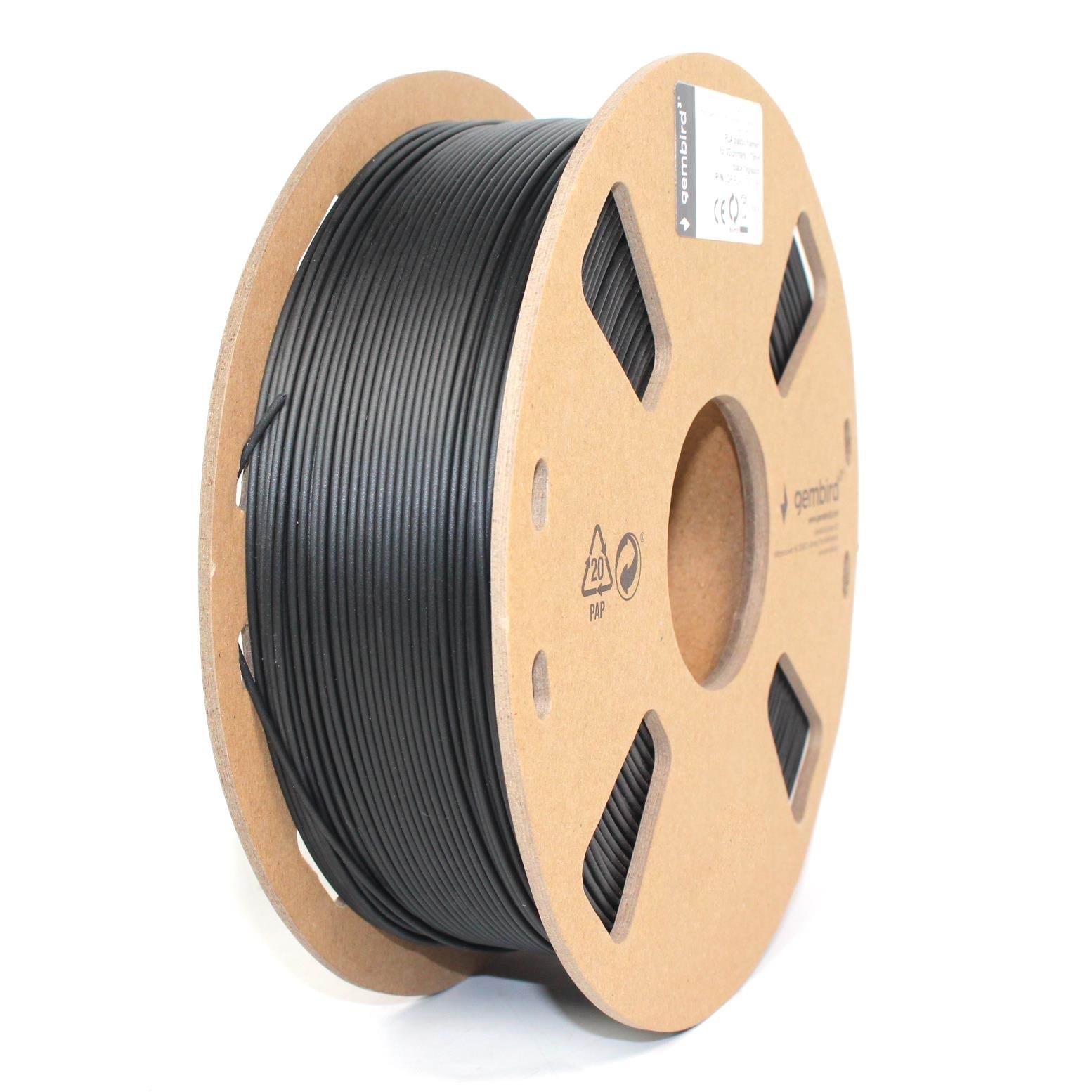 Gembird PLA filament - Sort - 1.75mm ø - 1 kg 3d Filament 3DP-PLA1.75-01-BK