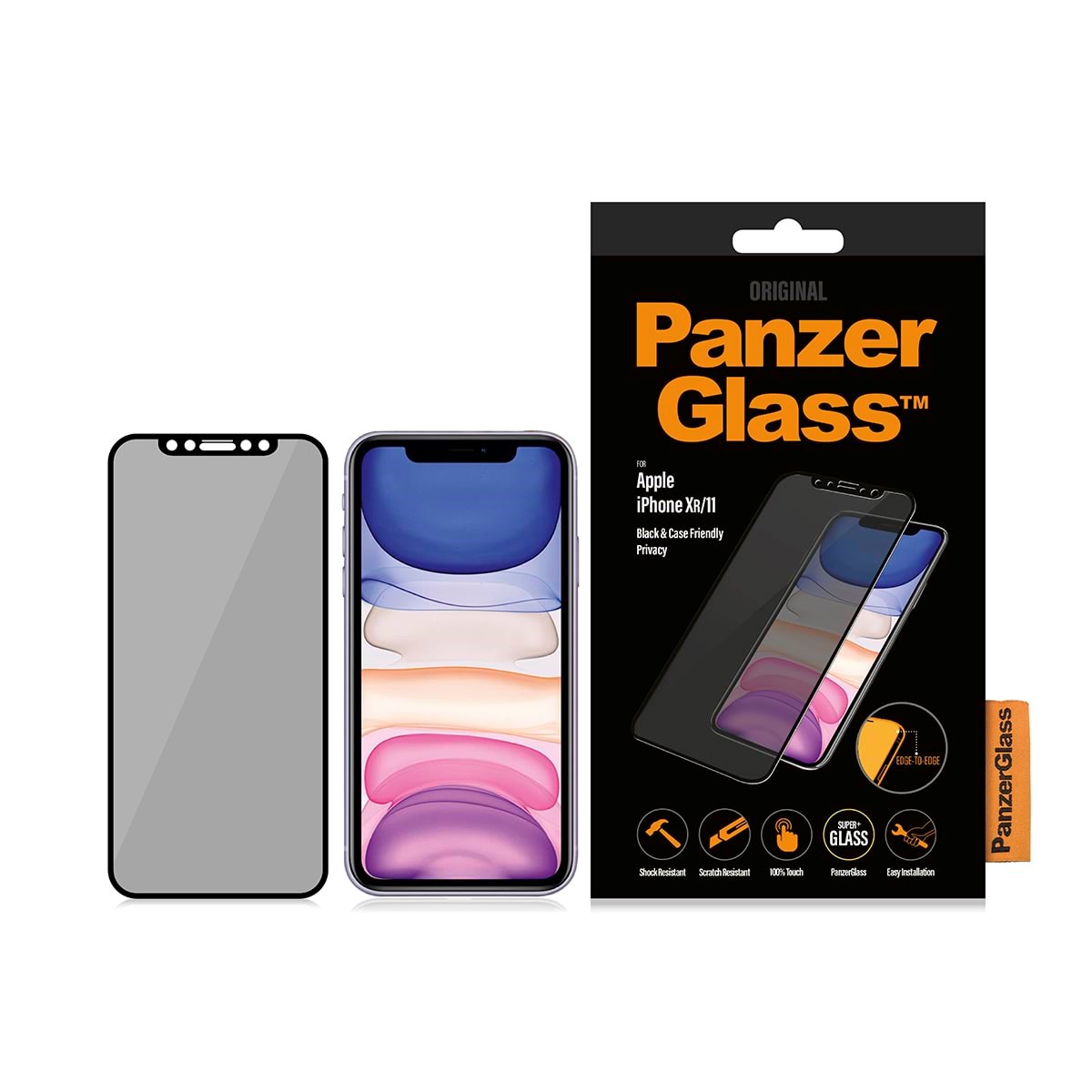 PanzerGlass Privacy Screen Protector Apple iPhone 11 | XR | Edge-to-Edge Beskyttelsesglas PANZERP2665