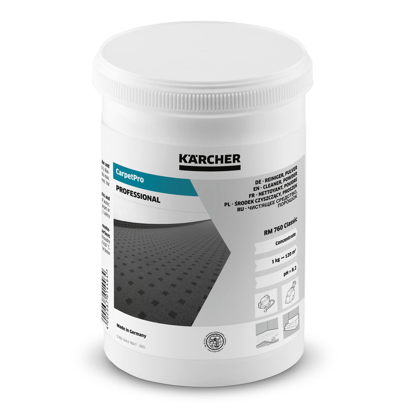 Kärcher Tæpperenser CarpetPro rengøringsmiddel Classic RM 760, pulver, 0.8kg