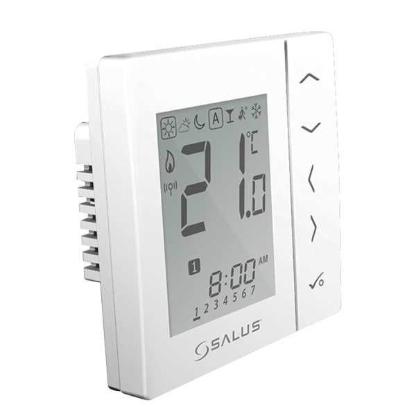 Salus Rumtermostat trådløs 230V hvid VS10WRF Gulvvarme