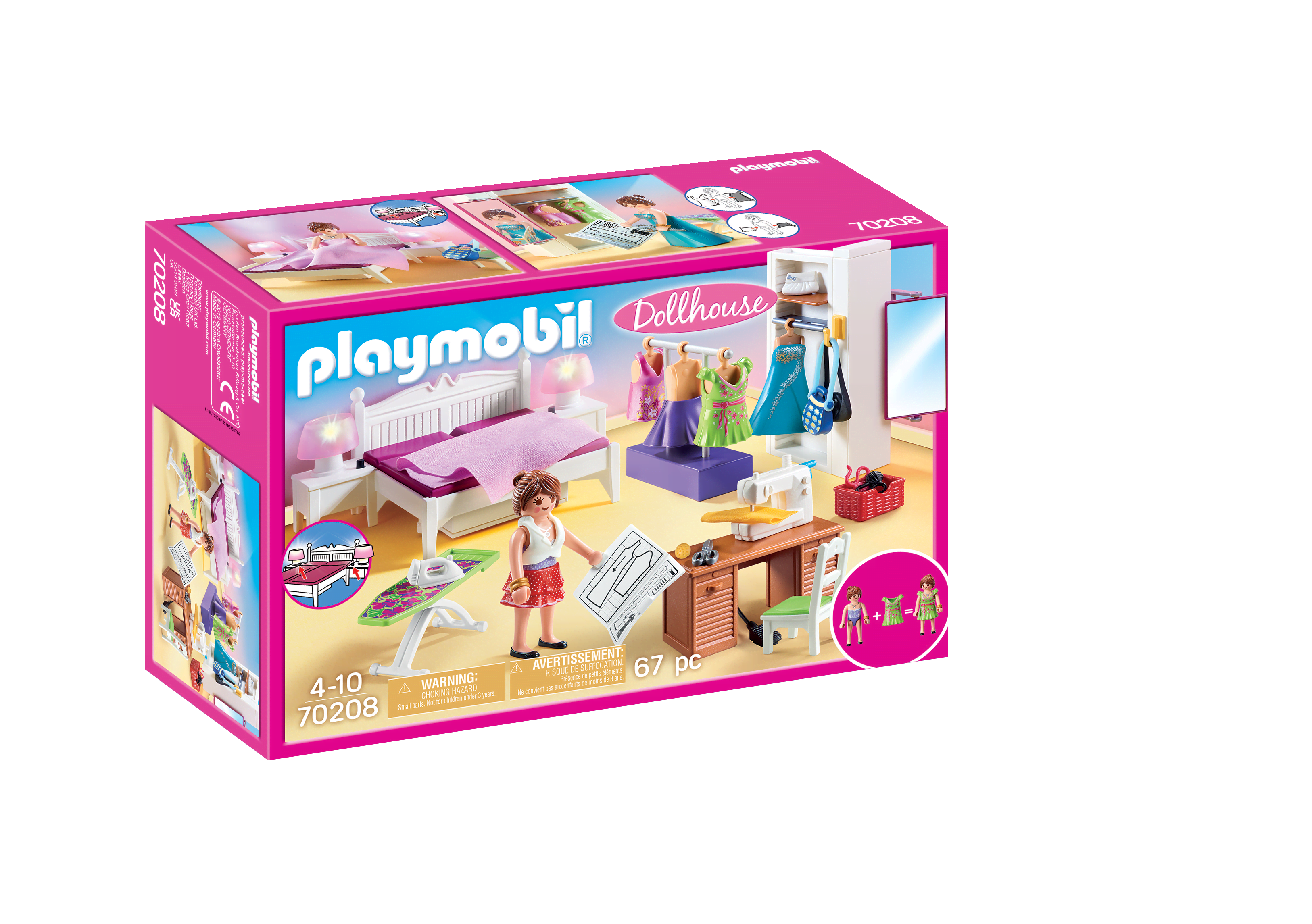 Playmobil Dollhouse - Soveværelse med syhjørne Playmobil 70208