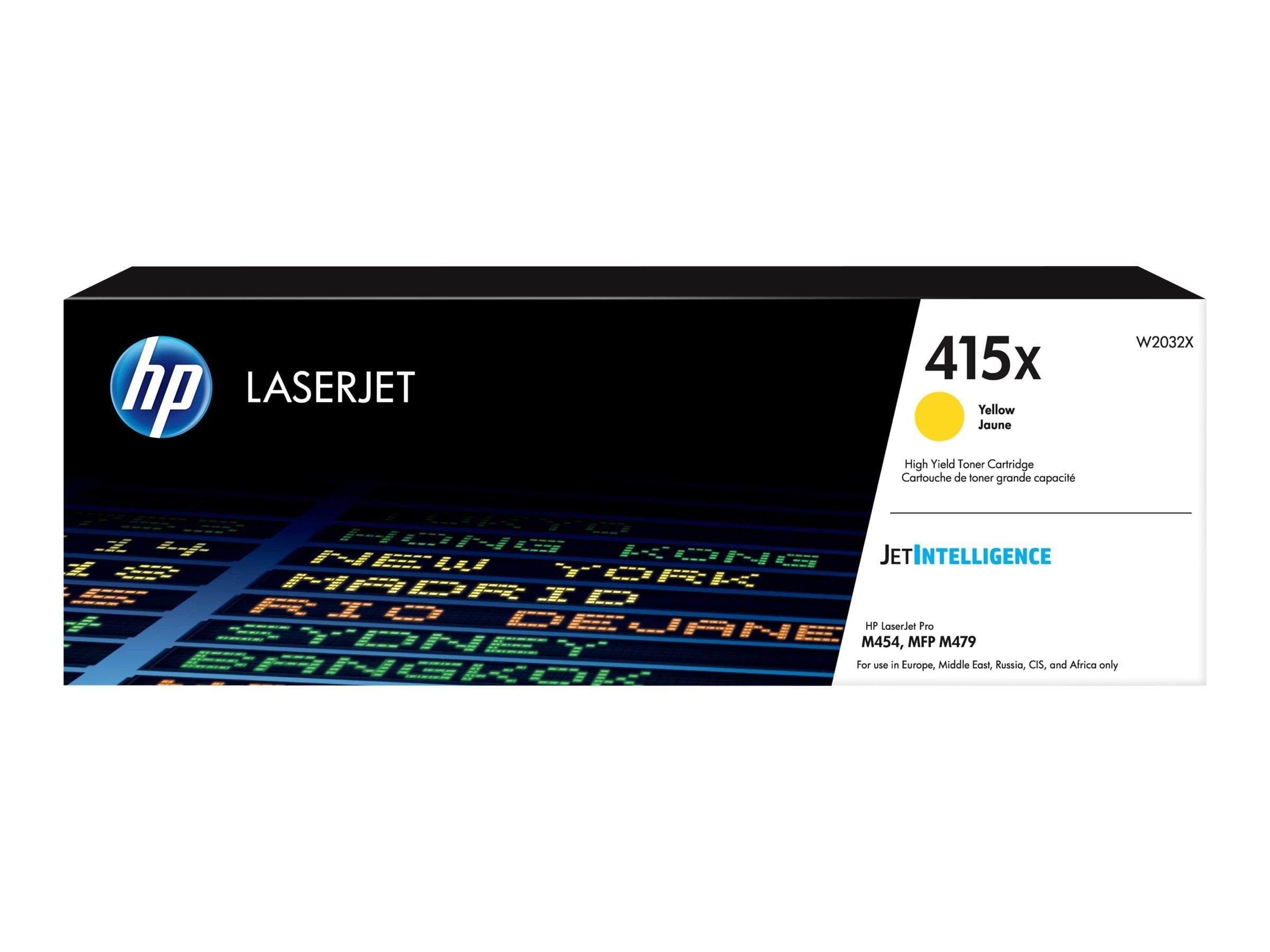 HP 415X / W2032X High Capacity Yellow Toner Printerpatron Og Toner Gul