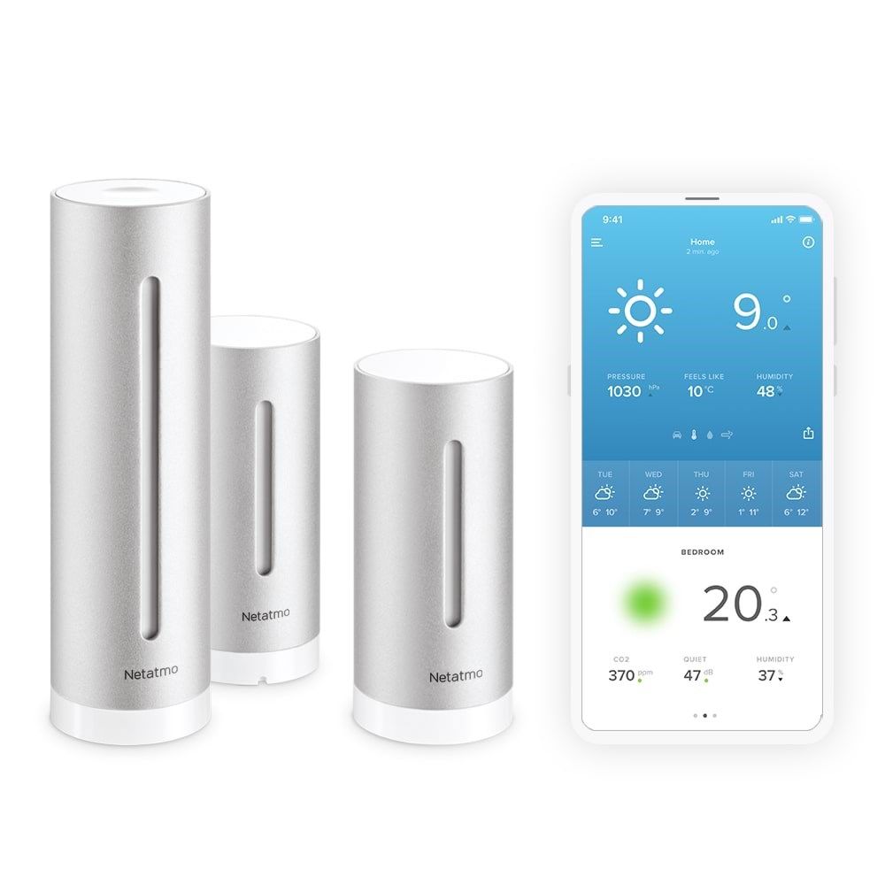 Netatmo Smart Vejrstation + Ekstra Indendørs Modul Smart Home NBU-NWS-NIM-EU