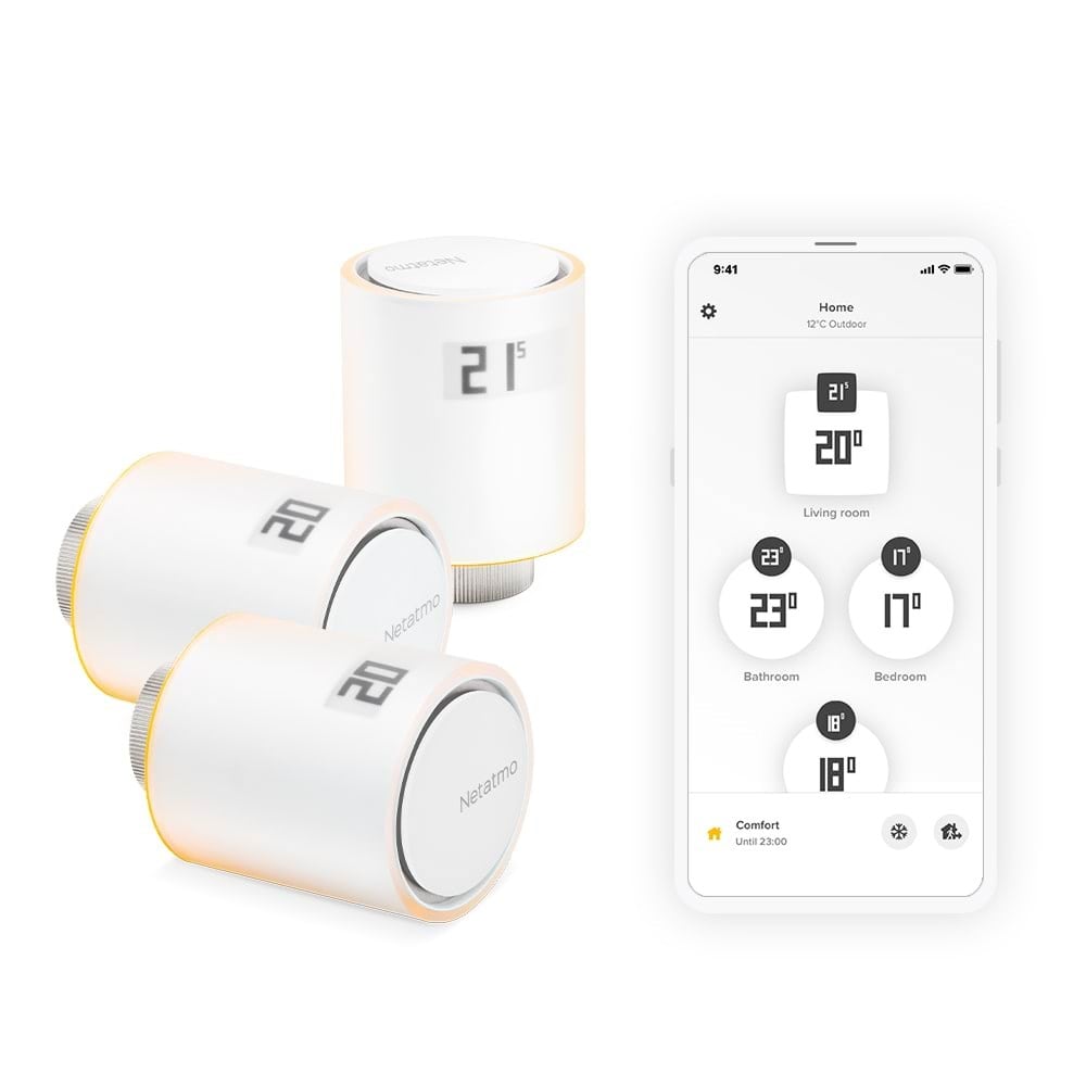 Netatmo Smart Radiator Termostat - 3 ekstra enheder Smart Home NBU-NAV-EU