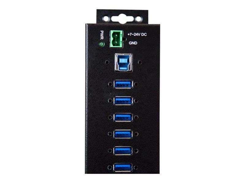 StarTech.com 10-Port Industrial USB 3.0 Hub with External Power Adapter - hub - 10 ports USB hub - USB 3.2 - 10 ports - Sort Usb Hub HB30A10AME