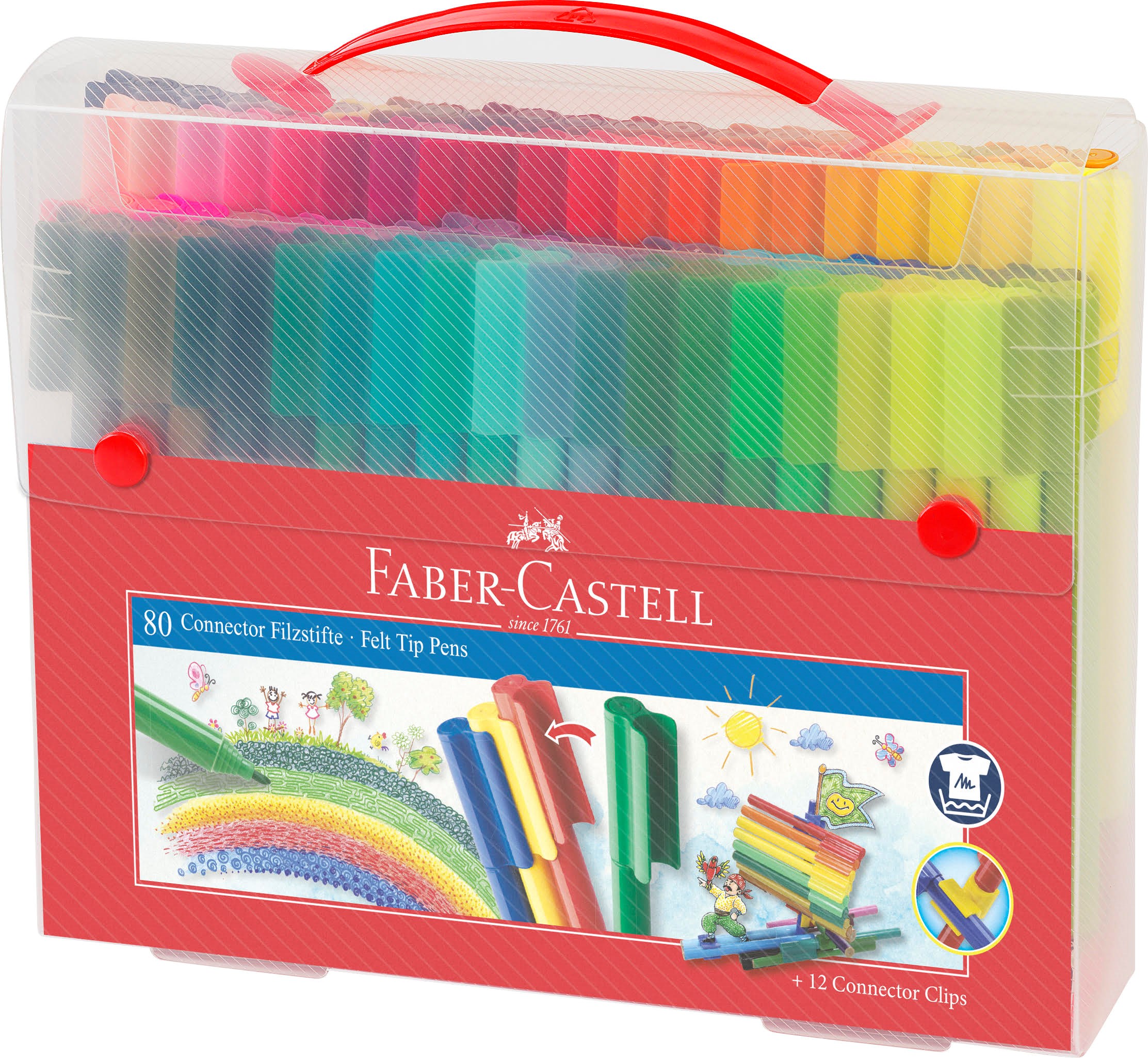 Faber-Castell Tusser Connector kuffert 80 stk Tegneværktøj 155579