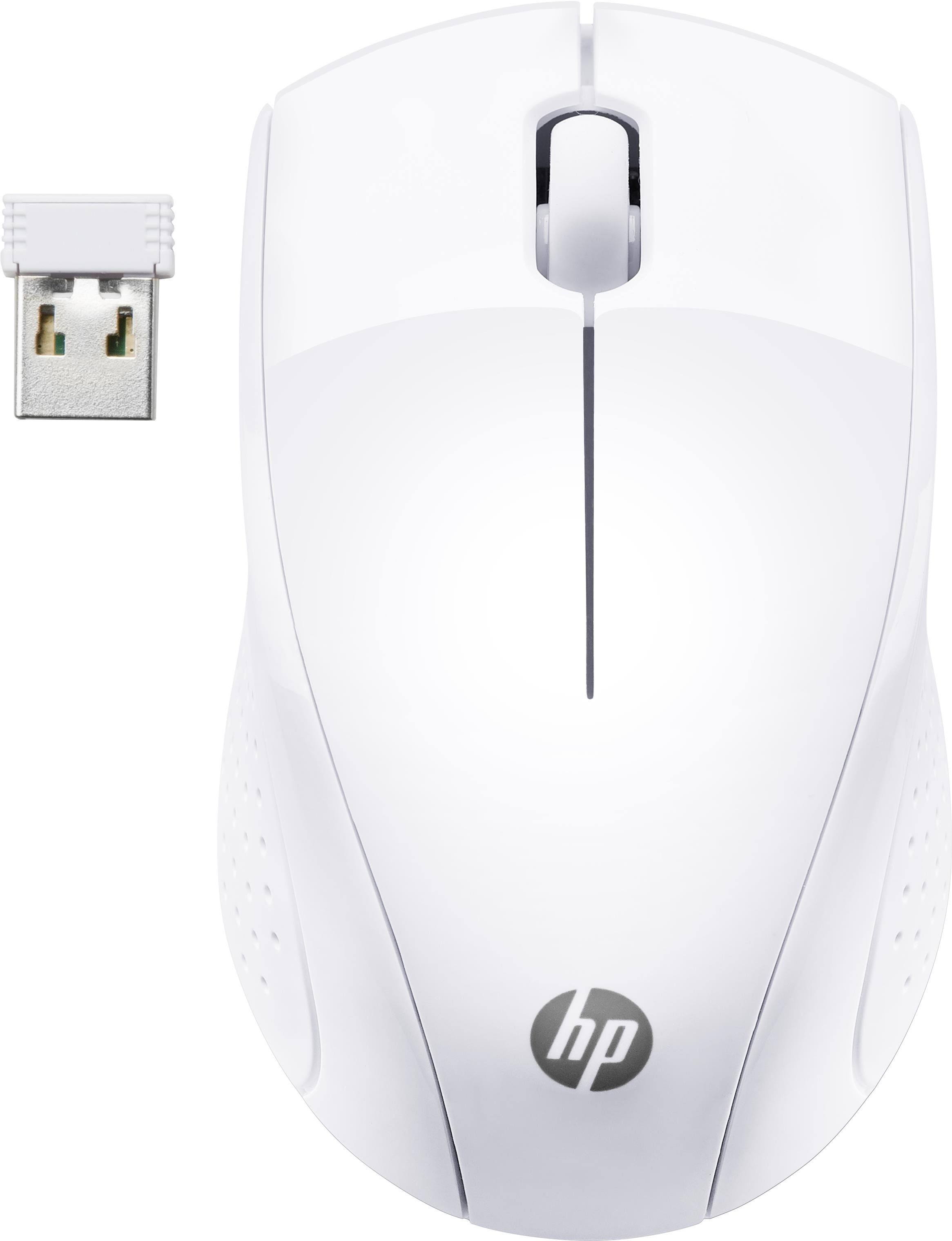 HP Wireless Mouse 220 (Snow White) - Mus - 3 knapper - Hvid Mus 7KX12AA#ABB