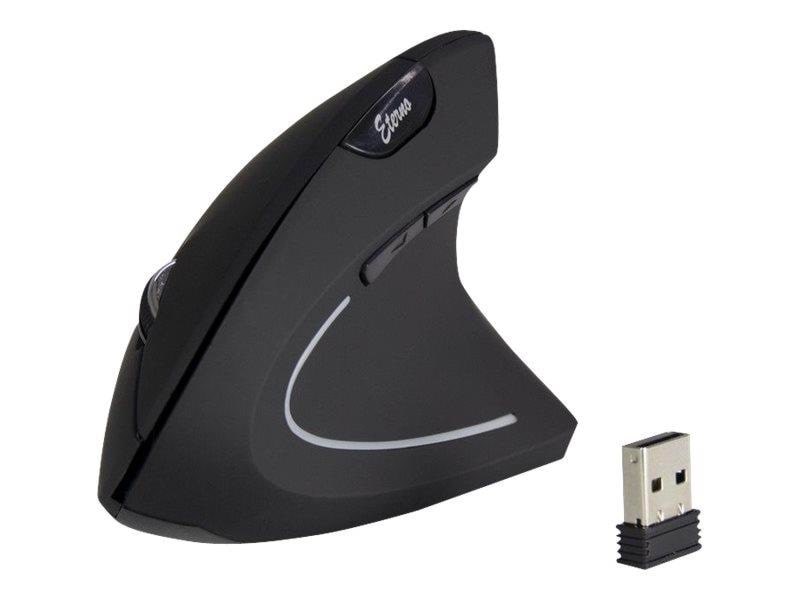 Inter-Tech Eterno KM-206R - Vertical mouse - 6 knapper - Sort Mus 88884101