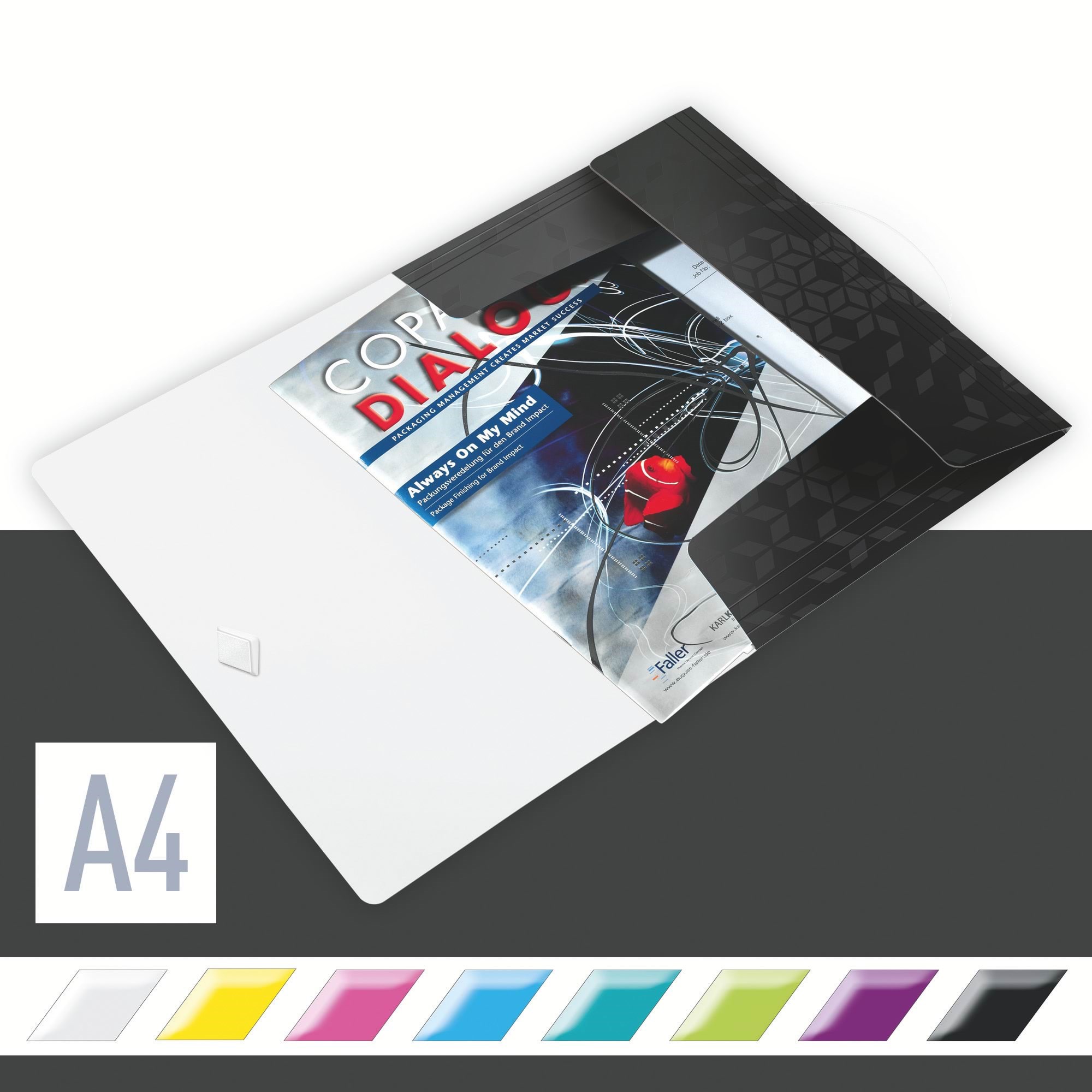 Leitz 3-klap mappe WOW PP A4 Sort Mappe 45990095