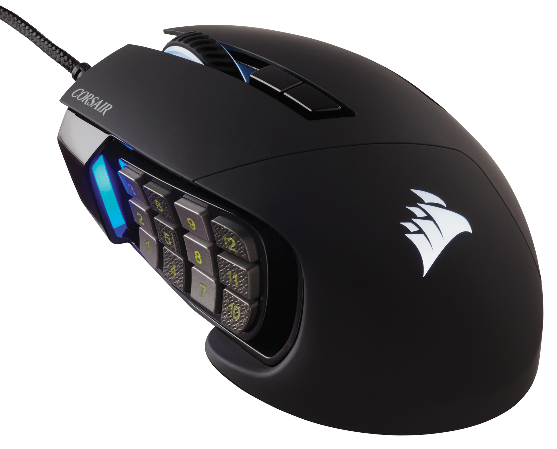Corsair SCIMITAR RGB ELITE MMO - Black - Gaming Mus - Optisk - 17 knapper - Sort med RGB lys Mus CH-9304211-EU