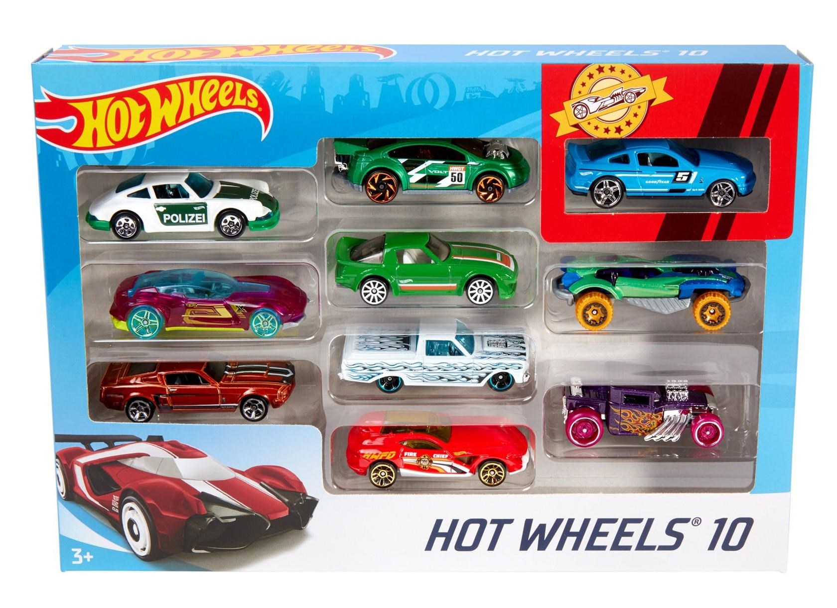 Hot Wheels Biler 10-Pak i tilfældig design Legetøjsbil 965-0118