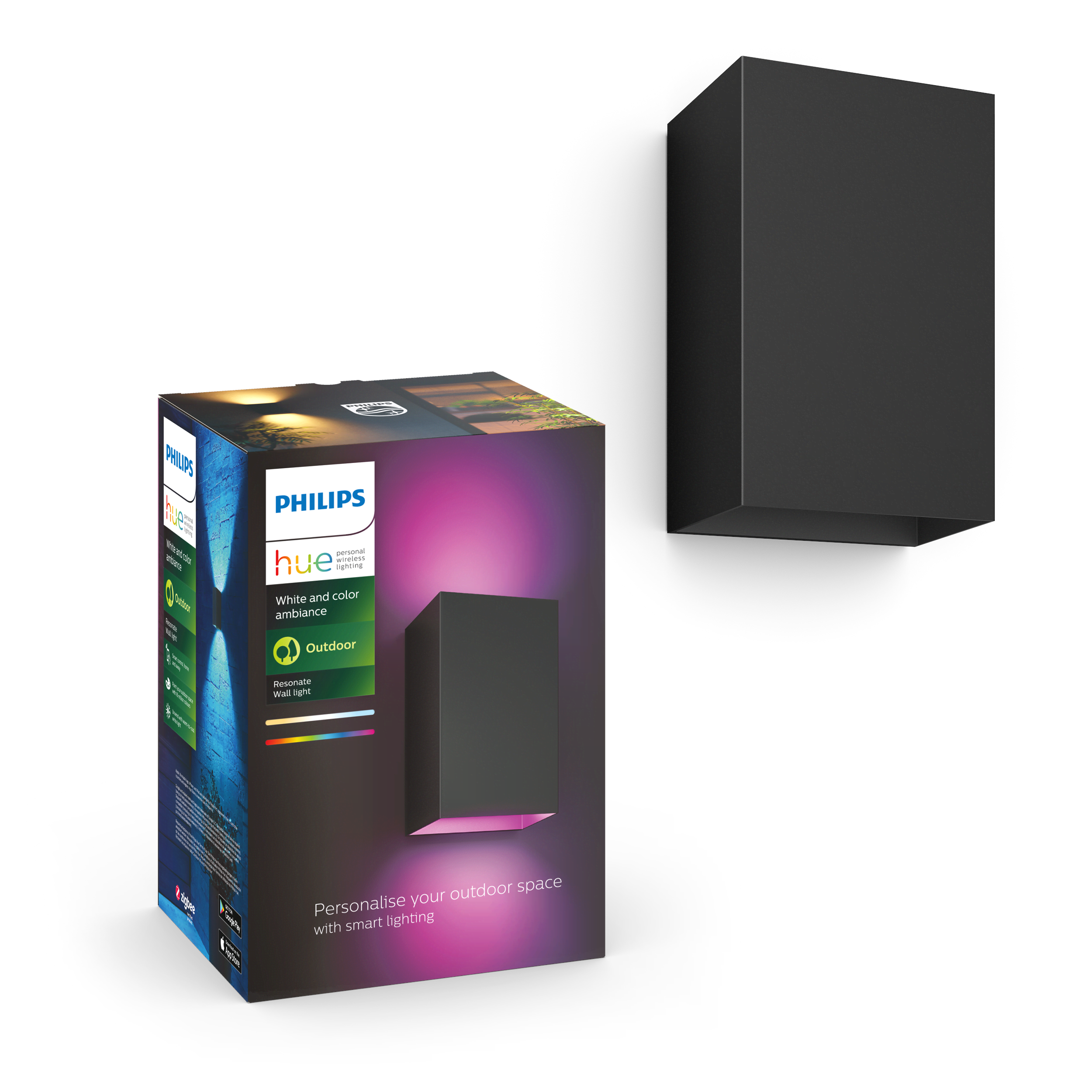 Philips Hue Resonate udendørs væglampe - White and color ambiance Smart Home 915005842901