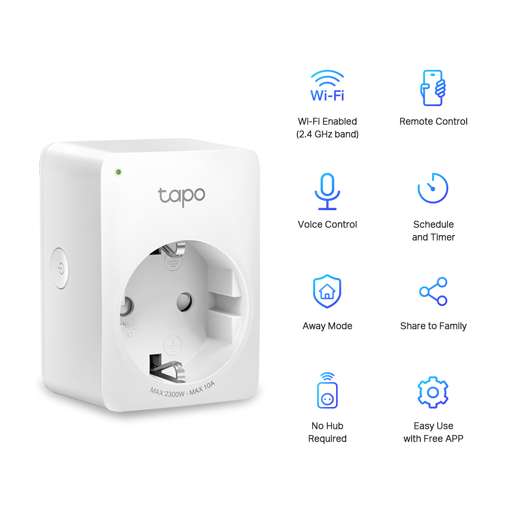 TP-Link Tapo P100 (1-pack) Mini Smart Wi-Fi Socket Smart Home Tapo P100(1-pack)