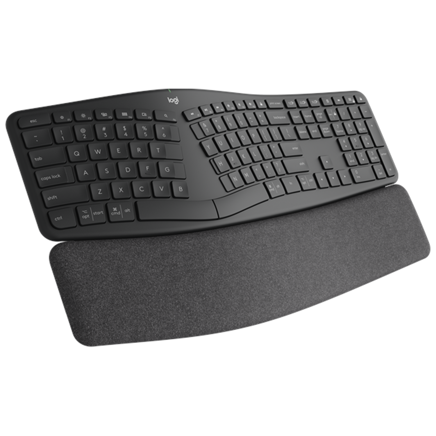Logitech ERGO K860 Wireless Ergonomic - Tastatur - Nordisk - Sort Tastatur 920-009168
