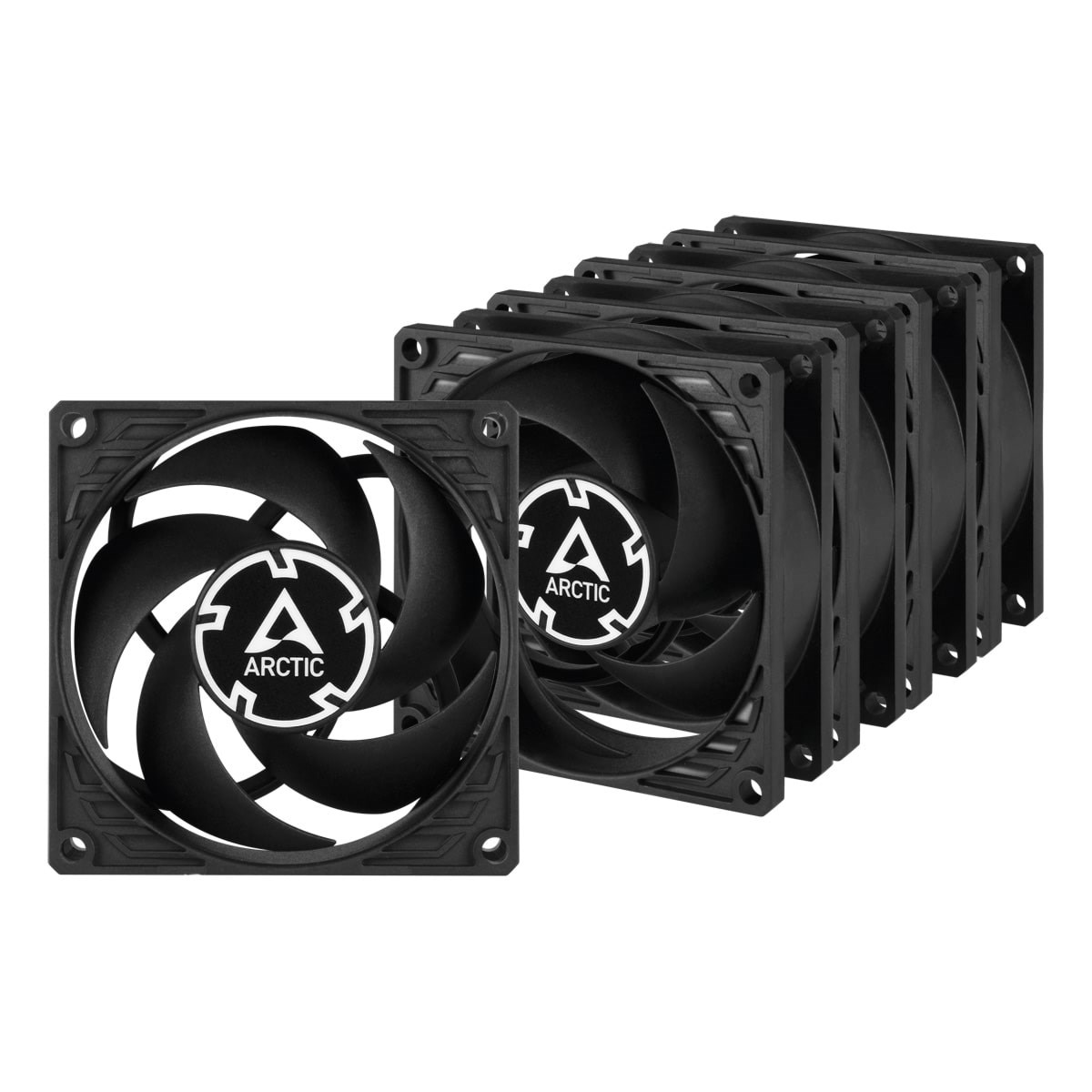 Arctic P8 PWM PST - 5-pack value pack - Kabinet køler - 80mm - Sort - 23 dBA Kabinetkøler ACFAN00154A