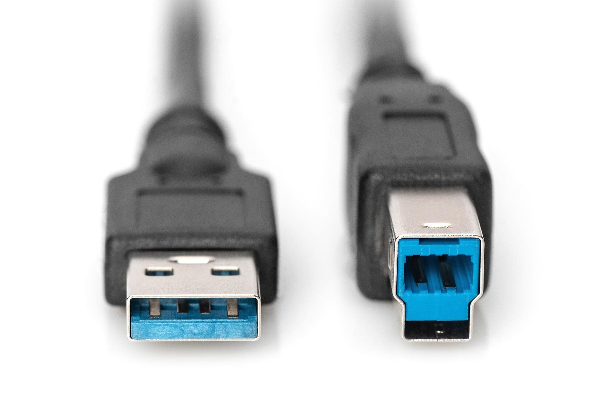 DIGITUS USB 3.0 Type-A til USB Type-B - 1.8m Usb Kabel Sort AK-300115-018-S