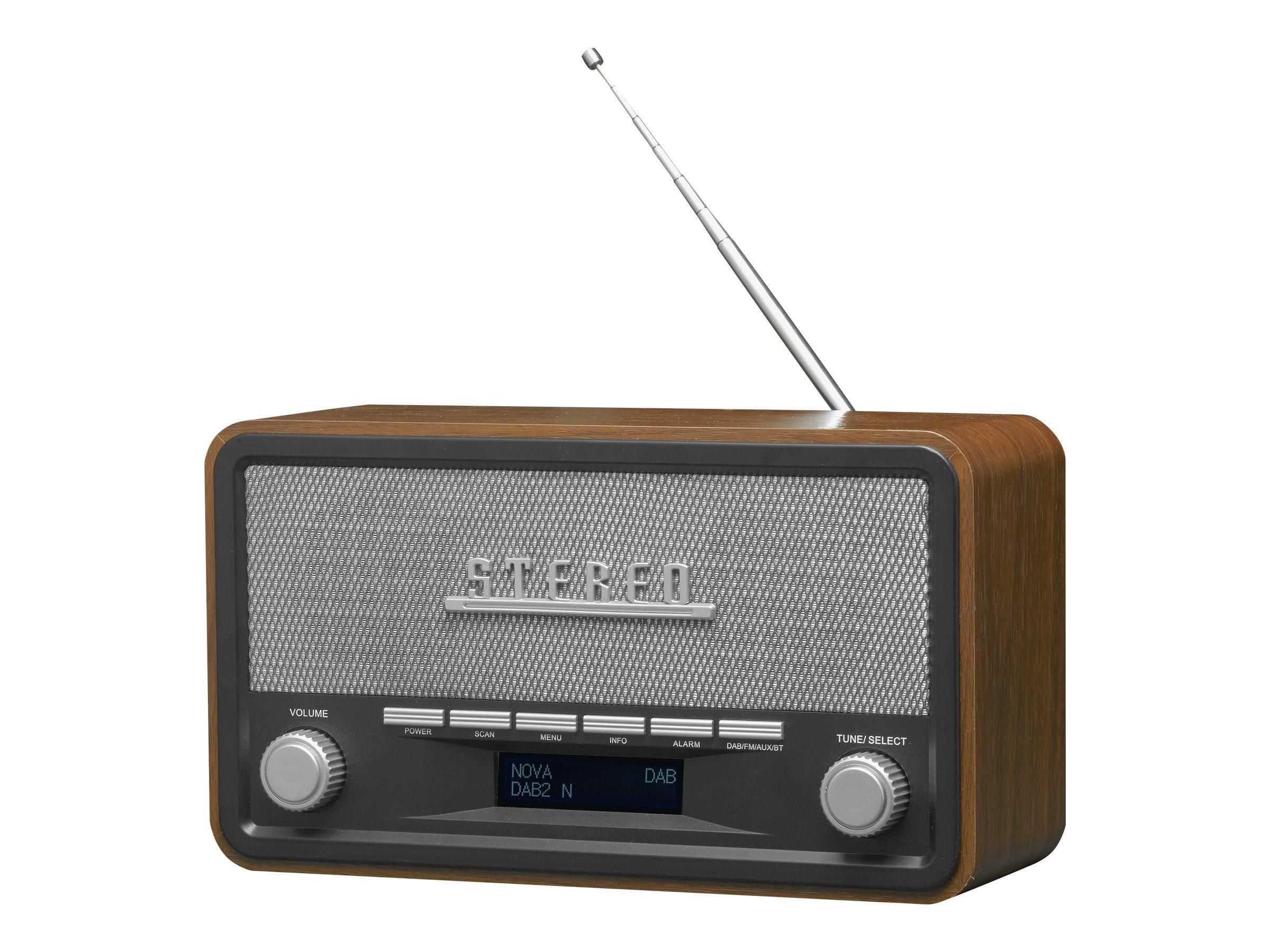 DENVER DAB-18 - clock radio - Bluetooth - DAB/DAB+/FM - Stereo - Brun Radio