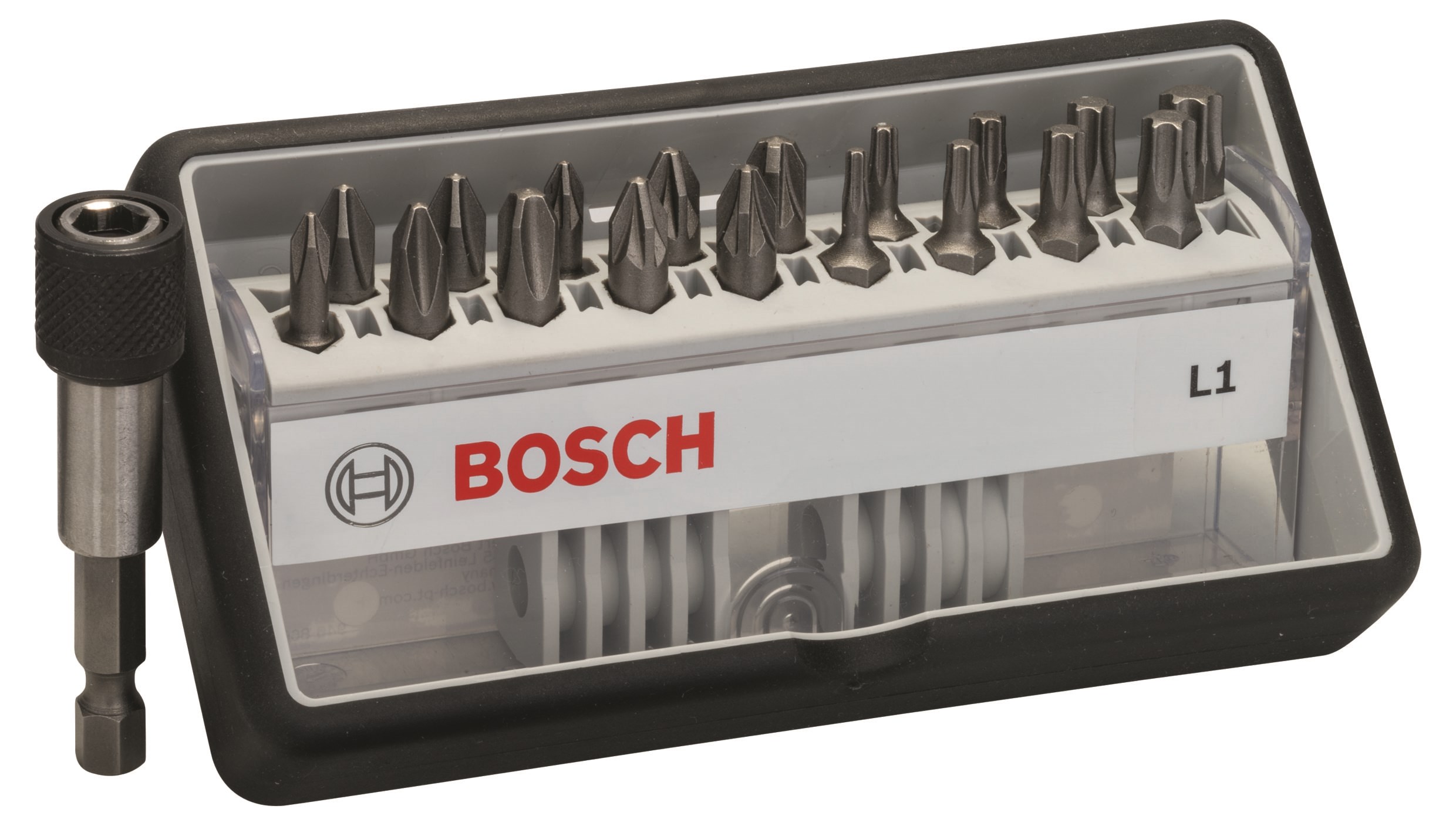 Bosch Robust Line bitsæt L ekstra hård med 18+1 dele Bor Og Bits 2607002567