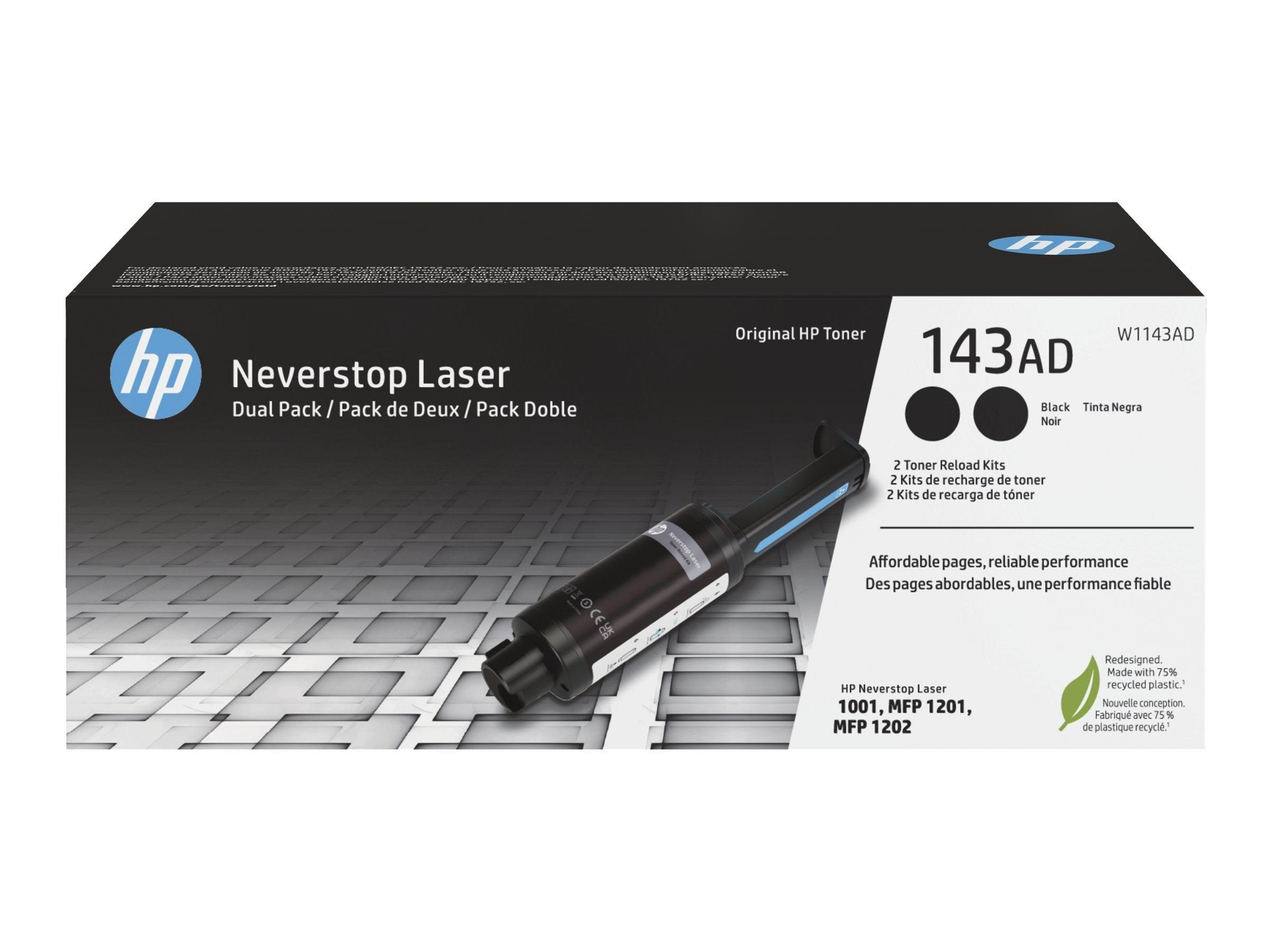 HP 143AD / W1143AD - Black Toner 2-Pack Printerpatron Og Toner Sort