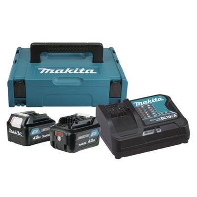Makita Batteripakke 2XBL1040B+DC10SB Akku Lader 197641-2