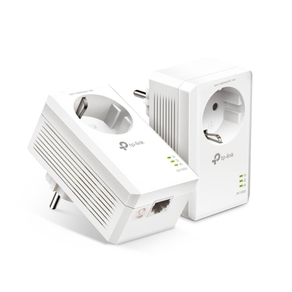 TP-Link TL-PA7017P KIT (2-pack) AV1000 Gigabit Passthrough Powerline Starter Kit Homeplug / PowerLine