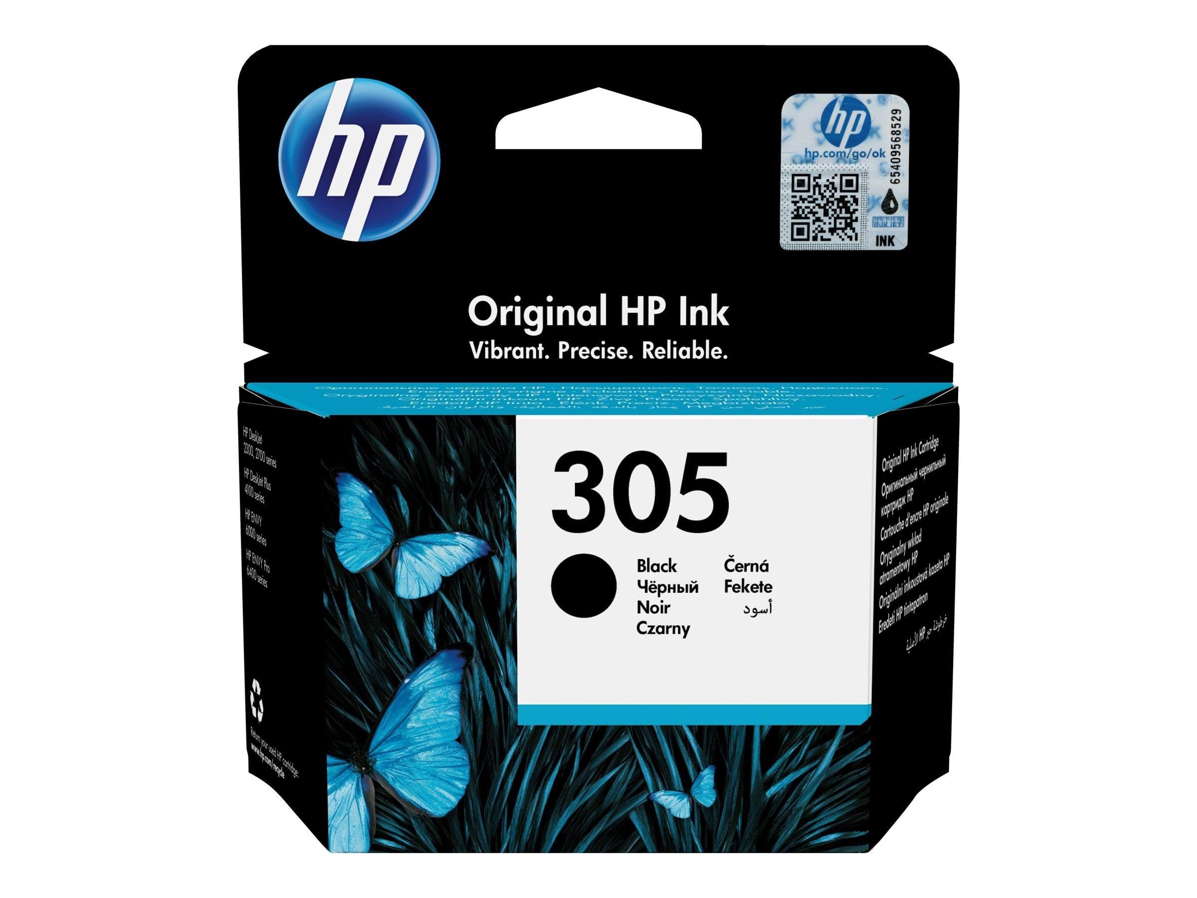 HP 305 / 3YM61AE Black Ink Printerpatron Og Toner Sort