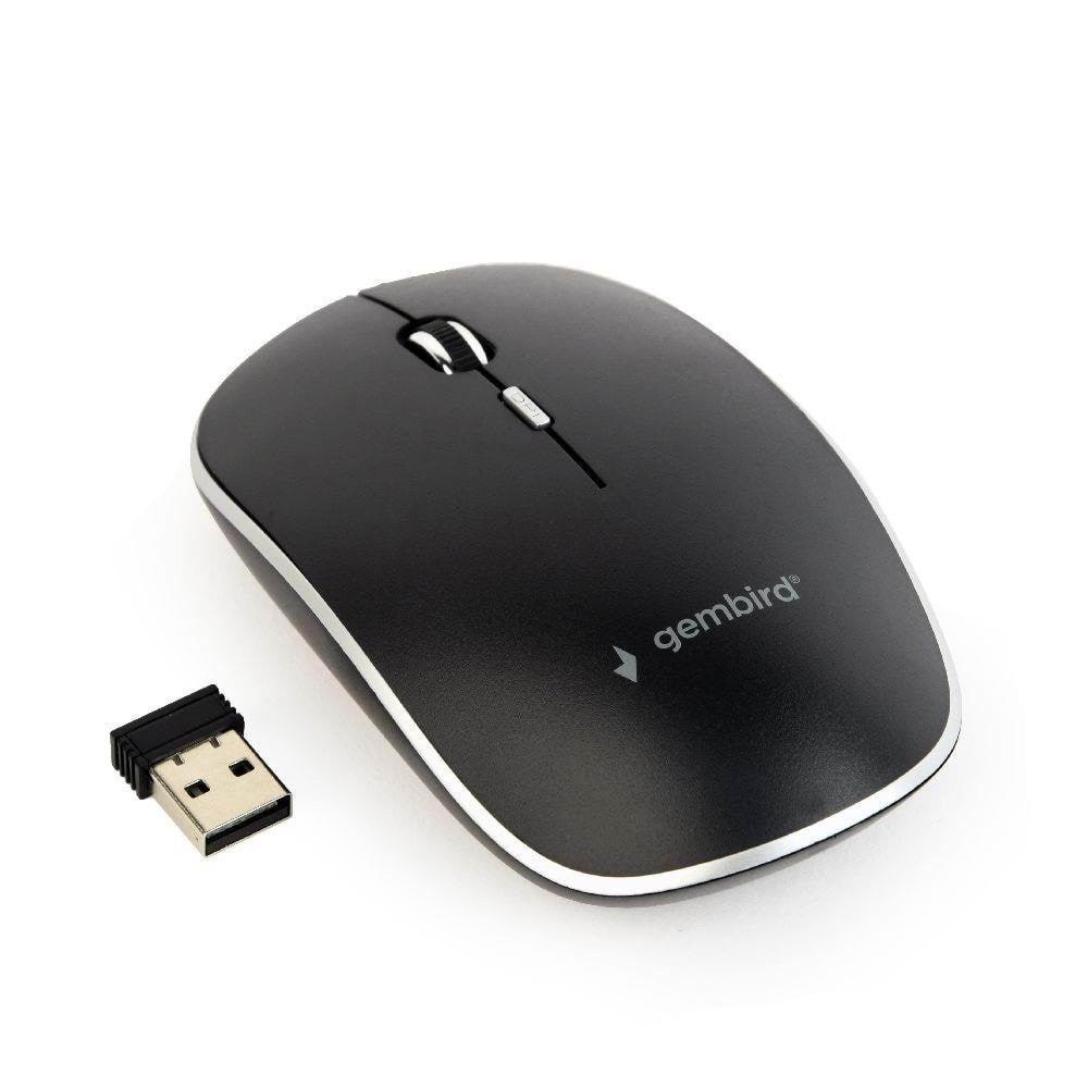 Gembird Wireless optical mouse 4B-01 - Mus - Optisk - 4 knapper - Sort Mus MUSW-4B-01
