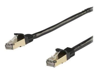 StarTech.com 5m CAT6a Ethernet Cable - Black RJ45 Shielded Cable Snagless - patch cable - 5 m - black - Sort - 5m