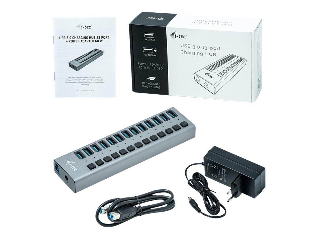 I-Tec USB 3.0 Charging HUB - 13-Port - 60W USB hub - 13 ports - Grå Usb Hub U3CHARGEHUB13