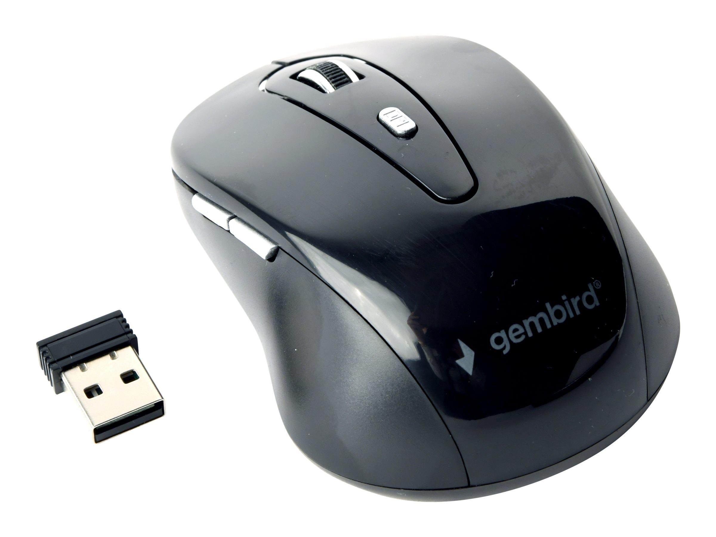 Gembird Wireless optical mouse 6B-01 - Mus - Optisk - 6 knapper - Sort Mus MUSW-6B-01