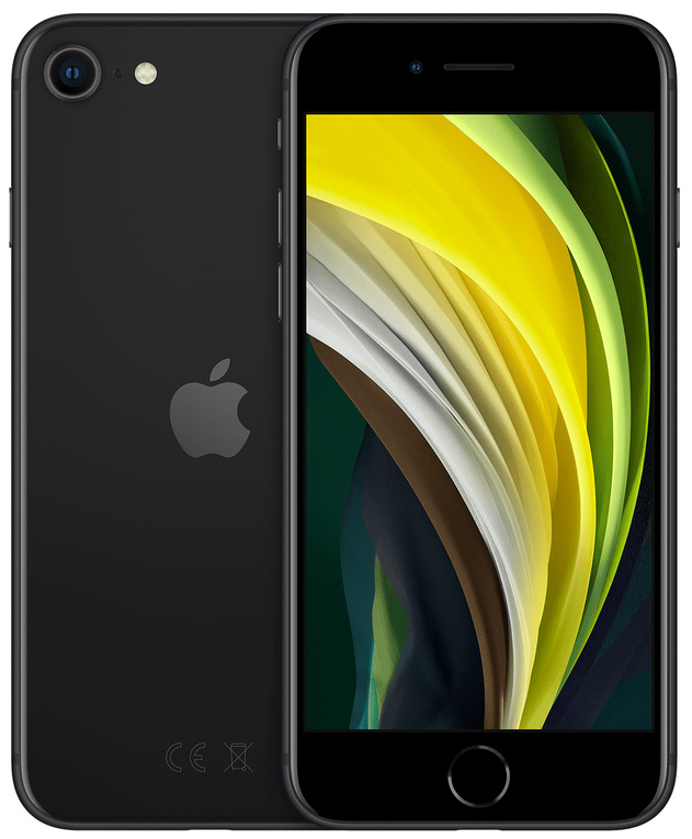 Apple iPhone SE (2020) 64GB - Black Mobiltelefon Sort MX9R2QN/A