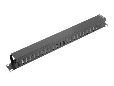 Lanberg AK-1201-B - 1U - Cable Management Panel Rackskab Sort
