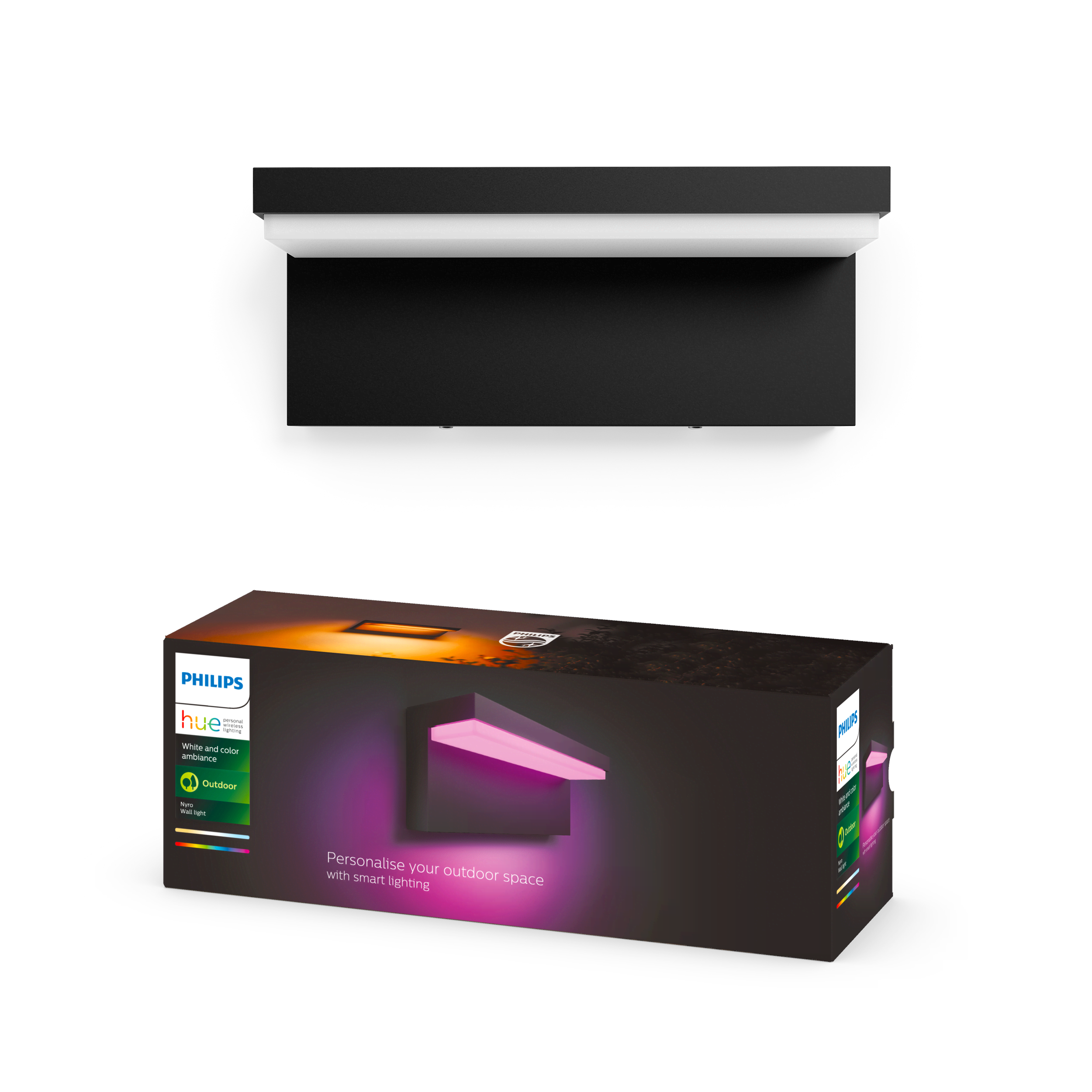 Philips Hue Nyro udendørs væglampe - White and color ambiance Smart Home 915005841701