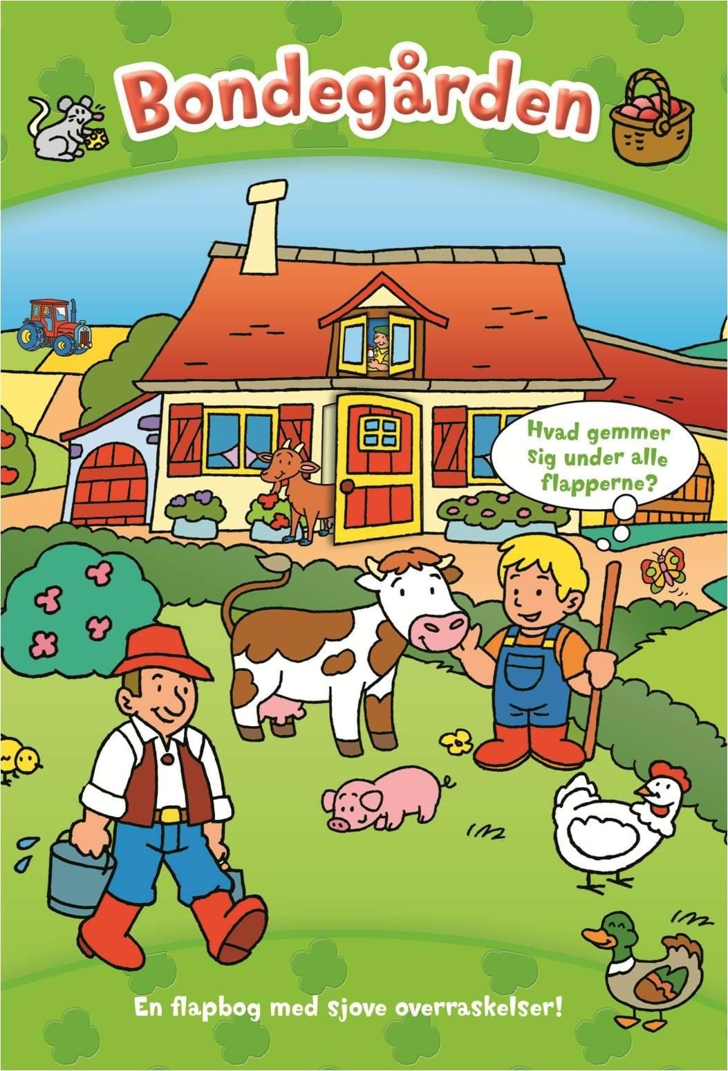 Den store flapbog: Bondegården - Børnebog - Hardcover Børnebog 9788771062779