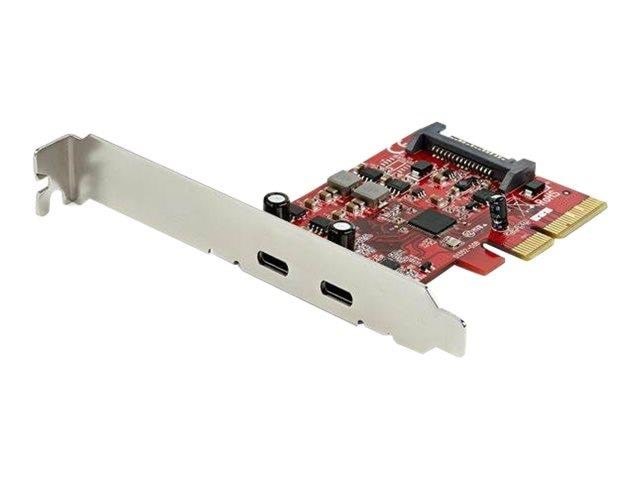 StarTech.com PCIe USB 3.1 Card - 2x USB C 3.1 Gen 2 10Gbps - PCIe Gen 3 x4 - ASM3142 Chipset - USB Type C PCI Express Card - USB adapter Controller 