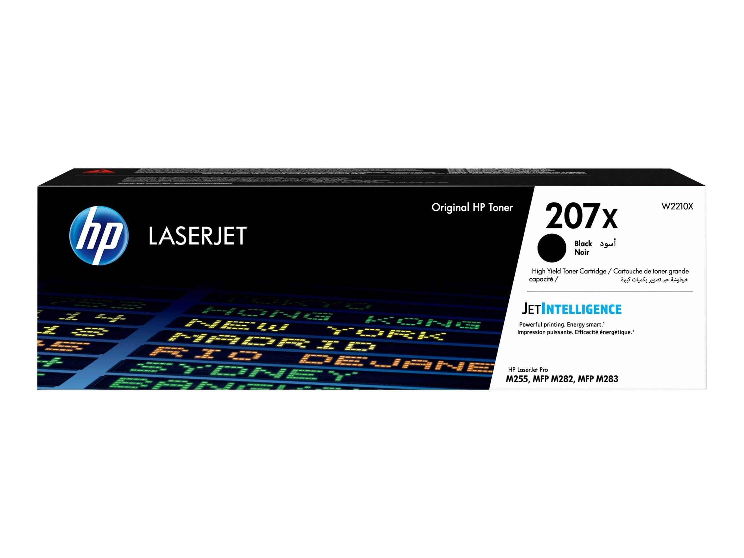 HP 207X / W2210X High Capacity Black Toner Printerpatron Og Toner Sort