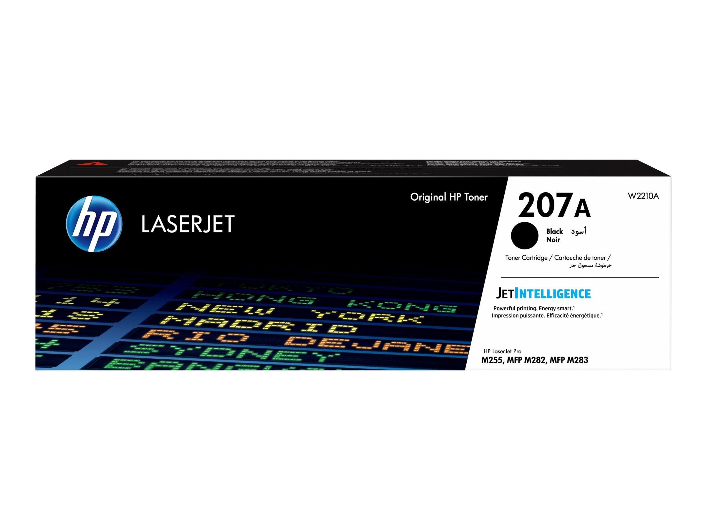 HP 207A / W2210A Black Toner Printerpatron Og Toner Sort
