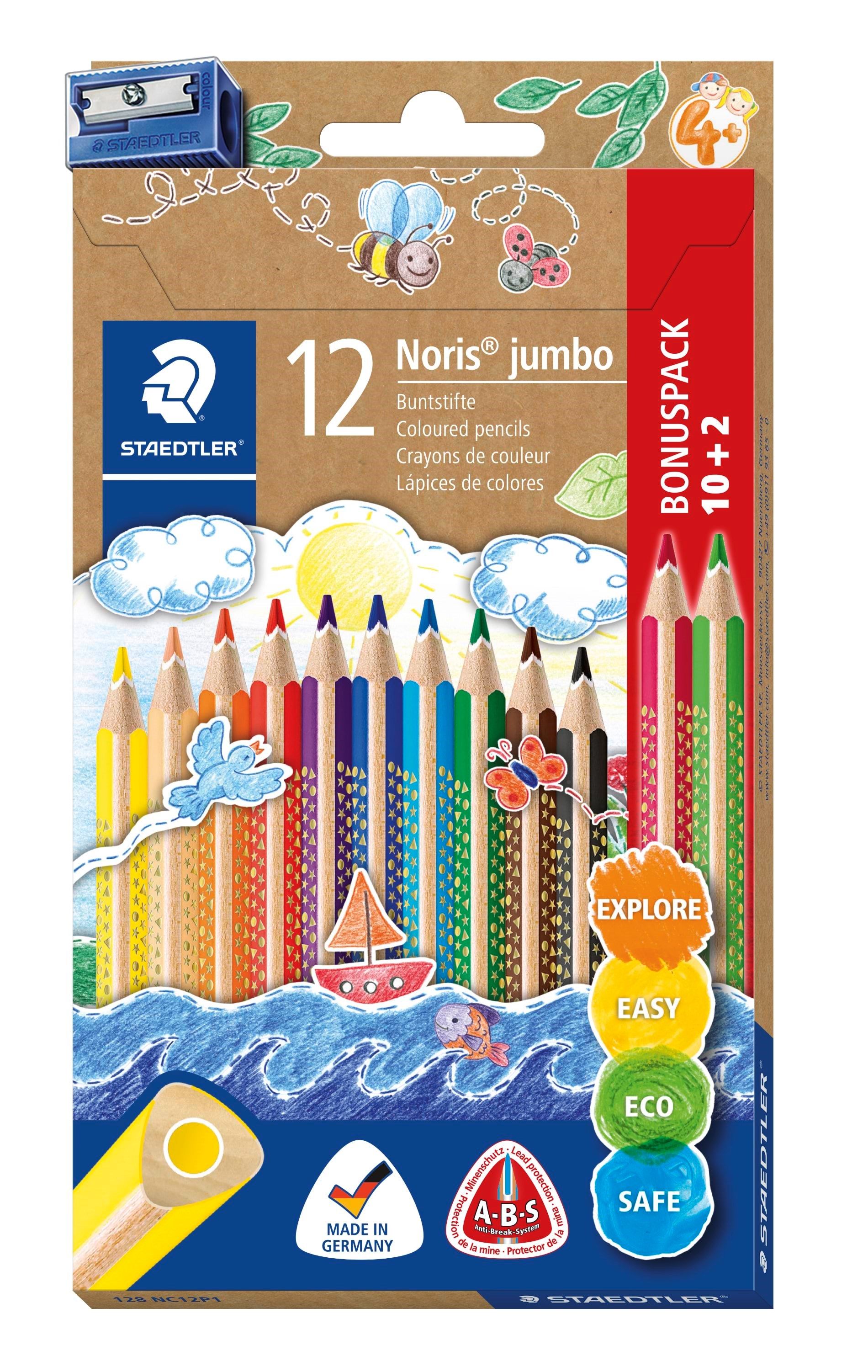 Staedtler NORIS JUM FARVEB 10+2 - FSC 100% Hobby Artikler Farveblyanter 128 NC12P1