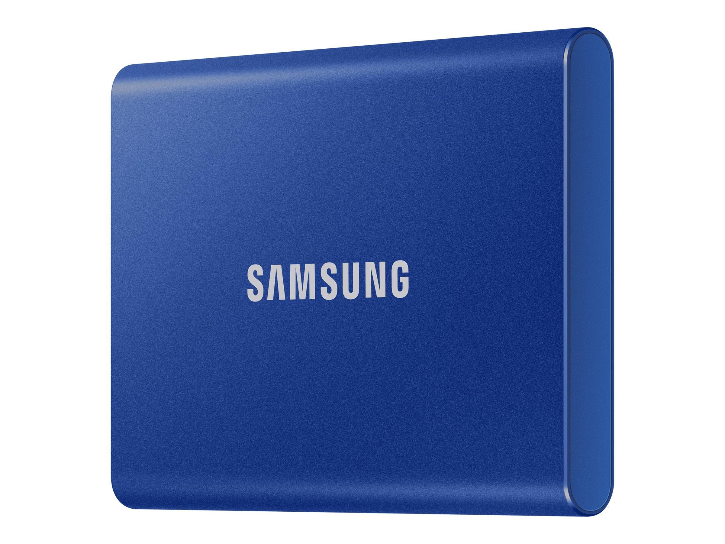 Samsung Portable SSD T7 - 1TB - Blå - Ekstern SSD - USB 3.2 Gen 2 Ssd Harddisk MU-PC1T0H/WW