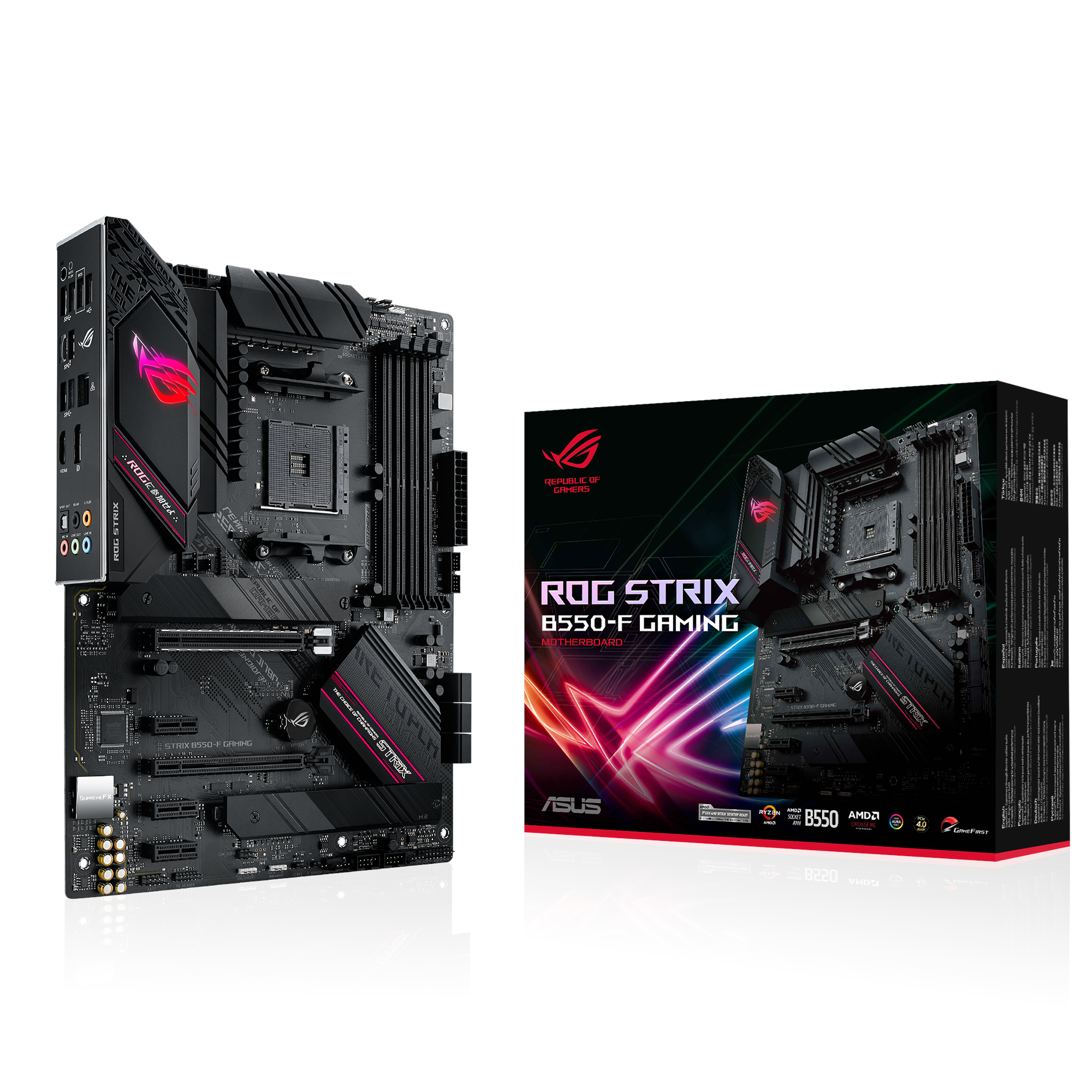 ASUS ROG STRIX B550-F GAMING Bundkort - AMD B550 - AMD AM4 - DDR4 RAM - ATX