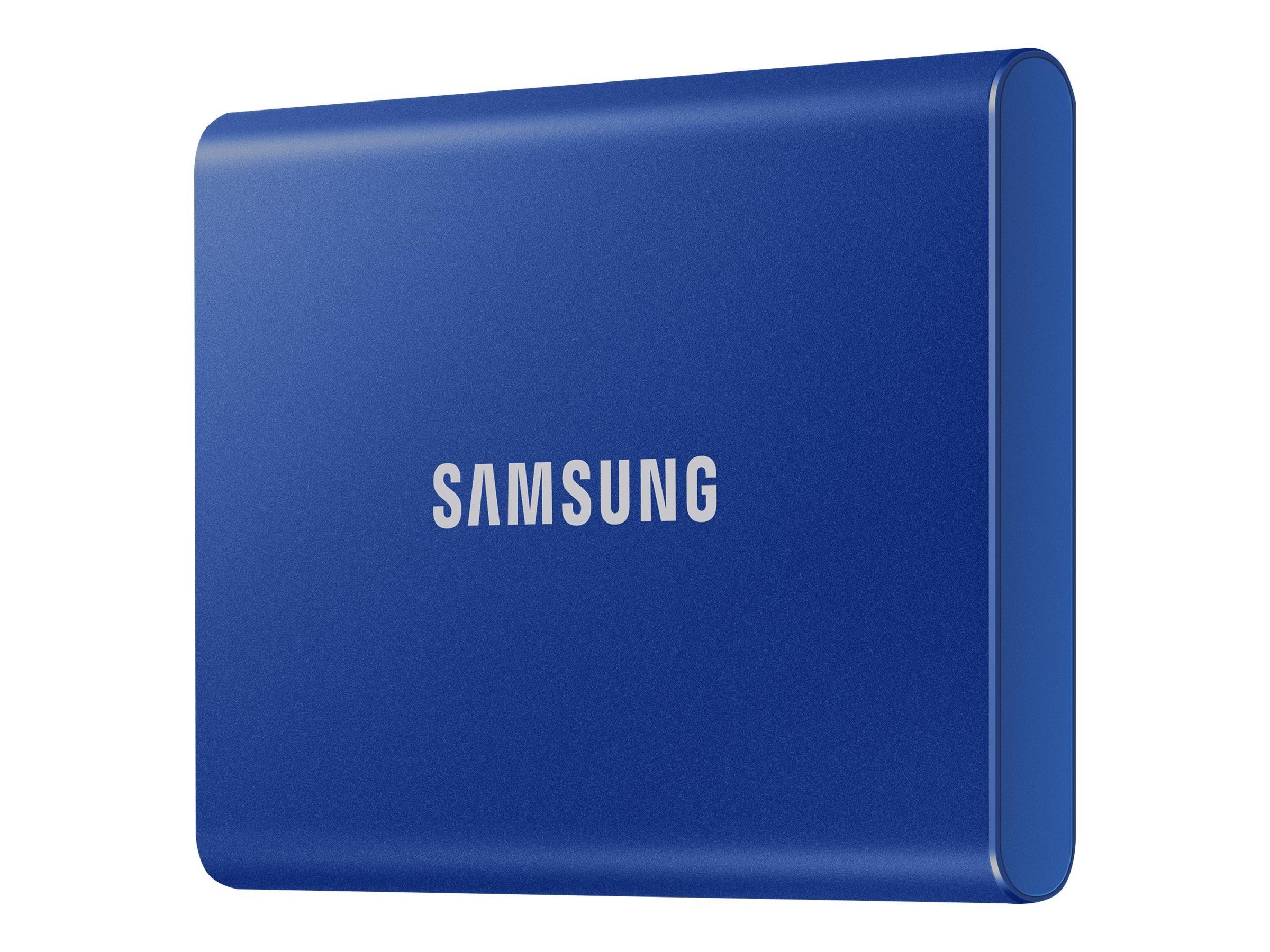 Samsung Portable SSD T7 - 2TB - Blå - Ekstern SSD - USB 3.2 Gen 2 Ssd Harddisk MU-PC2T0H/WW