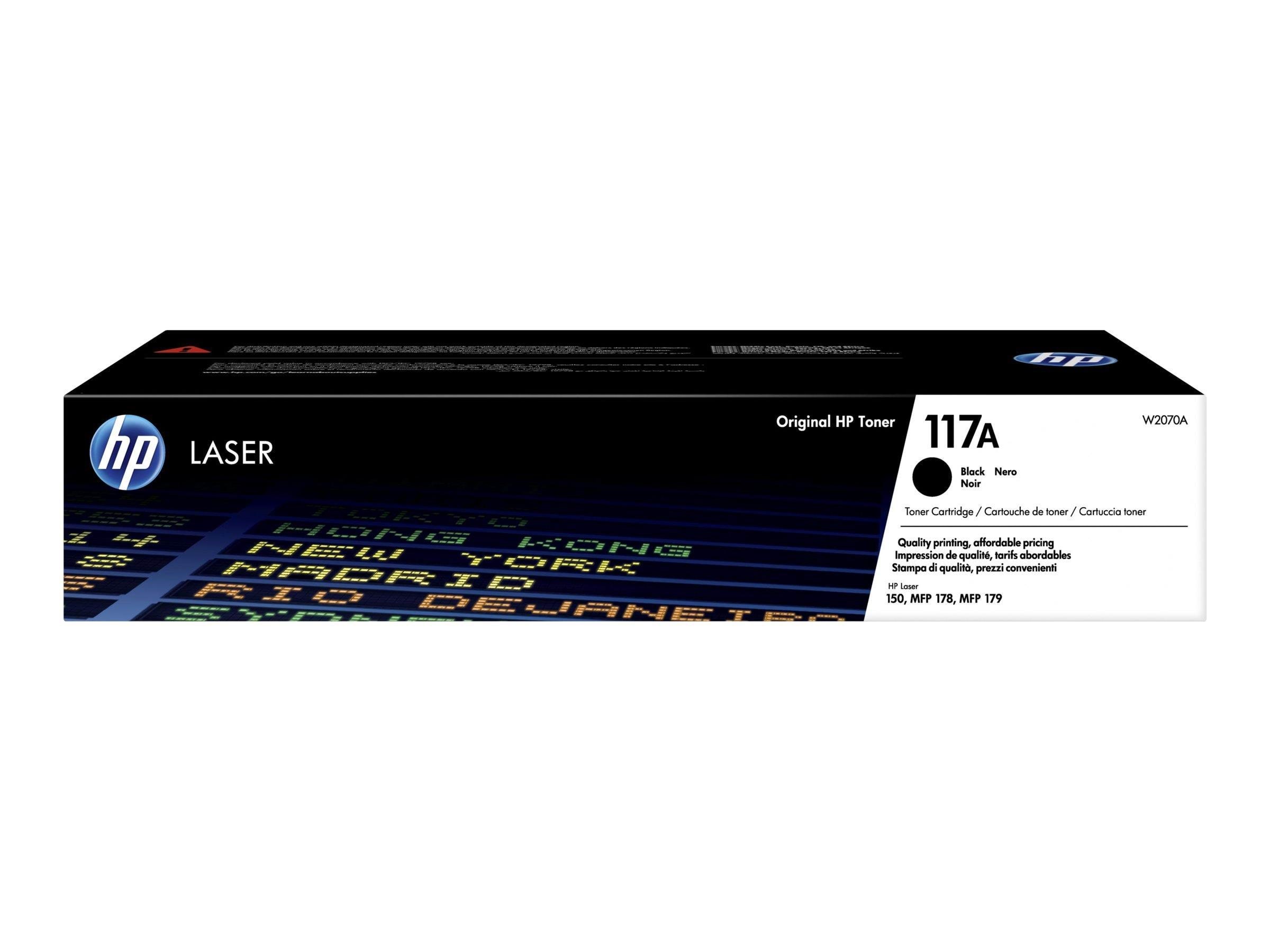 HP 117A / W2070A - Black Toner Printerpatron Og Toner Sort