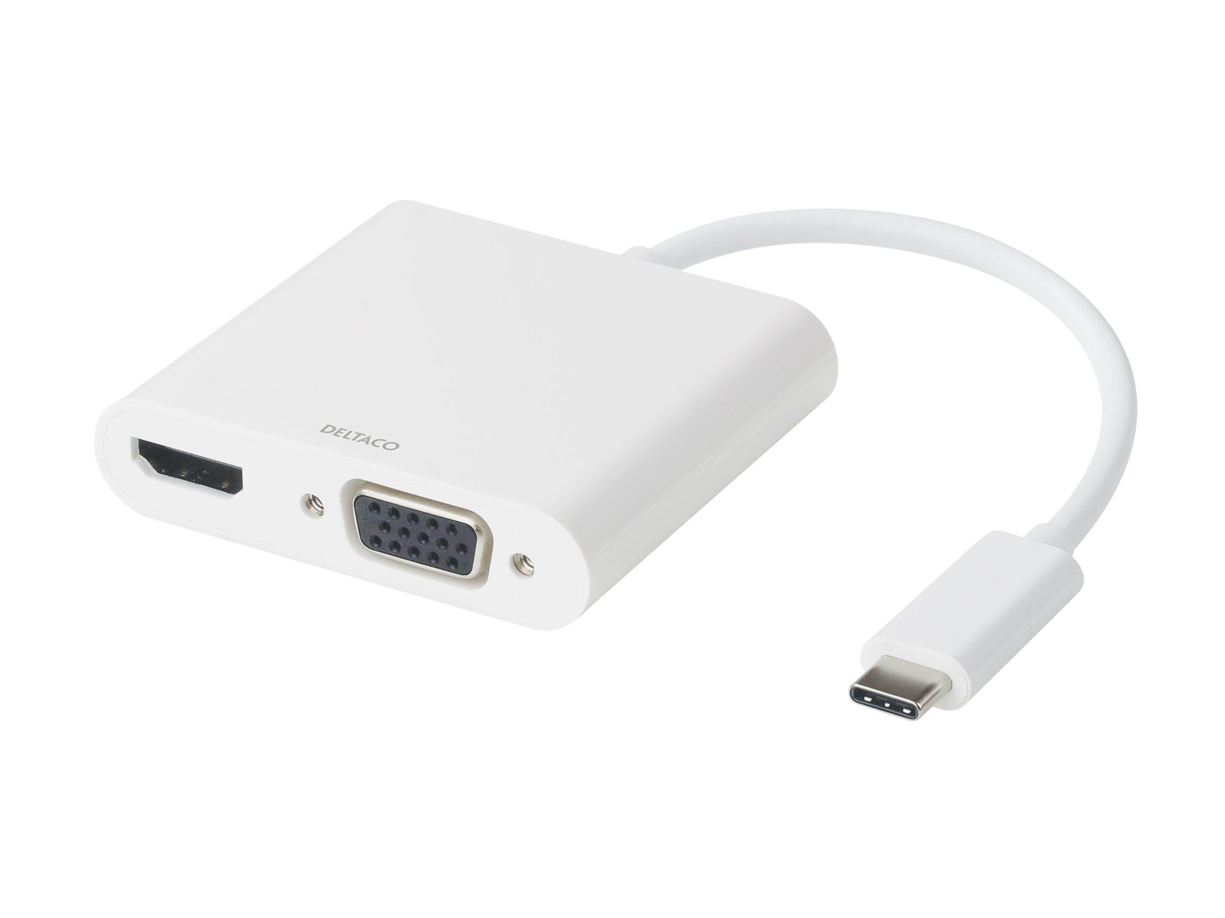 Deltaco USB-C docking station HDMI/VGA/USB-C 100 Docking Station USBC-HDMI16