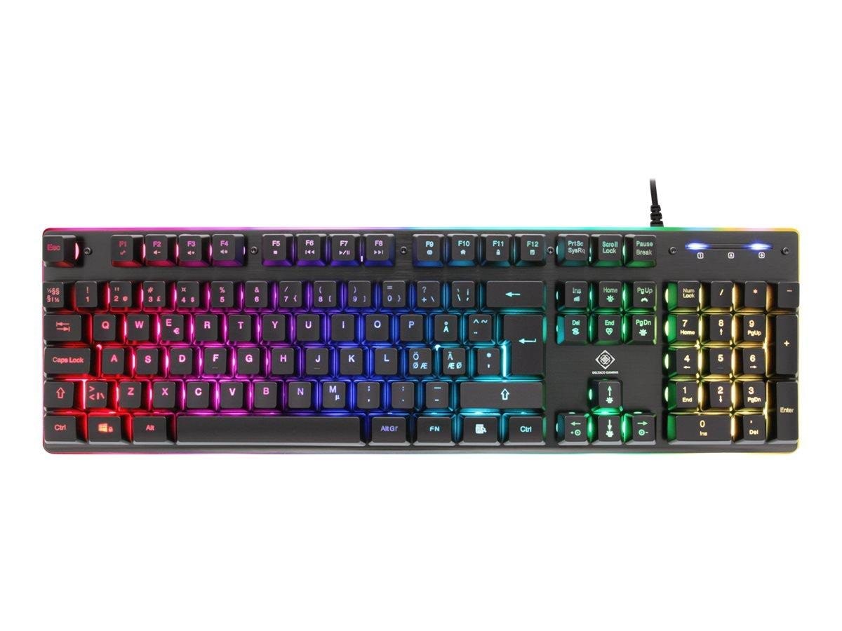 Deltaco GAMING Full Size - Gaming Tastatur - Nordisk - Sort Tastatur GAM-021-RGB