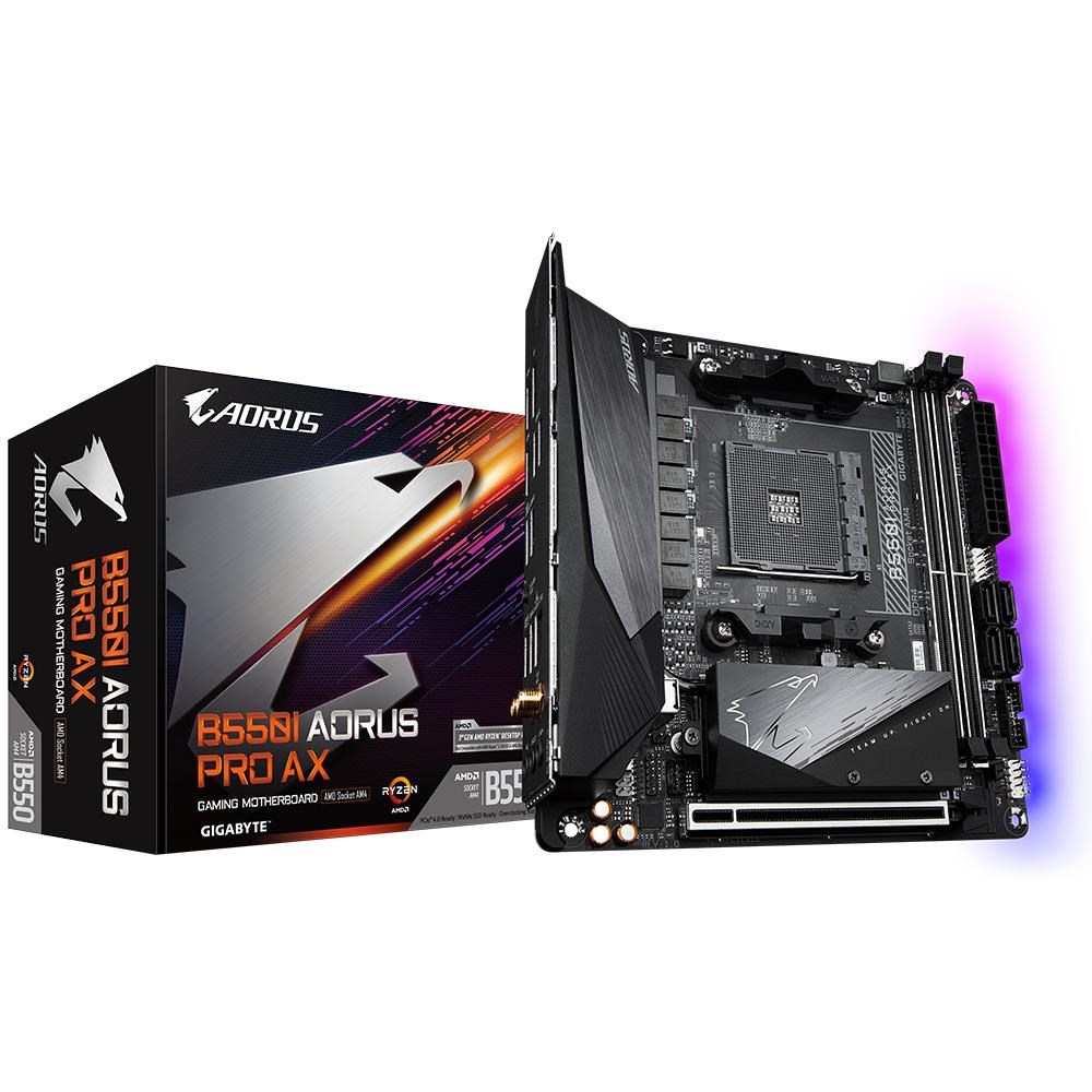 GIGABYTE B550I AORUS PRO AX Bundkort - AMD B550 - AMD AM4 - DDR4 RAM - Mini-ITX Bundkort