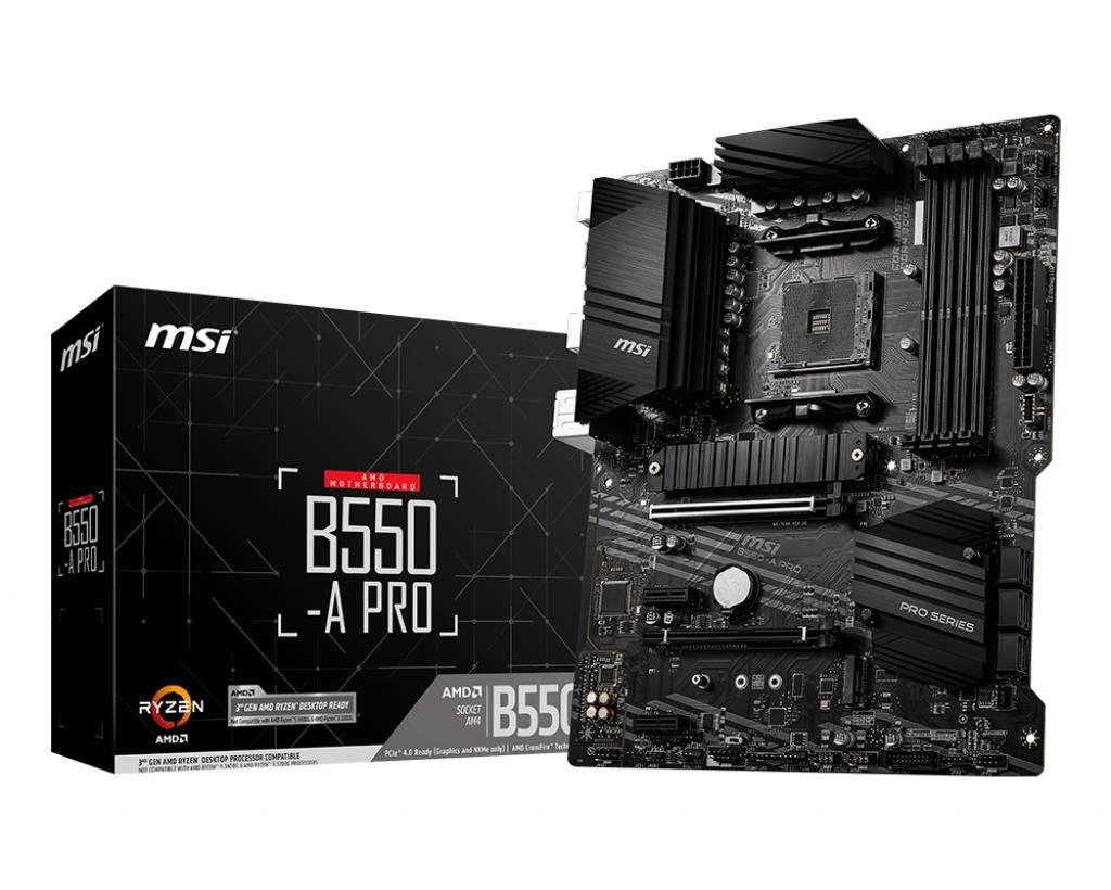 MSI B550-A PRO Bundkort - AMD B550 - AMD AM4 - DDR4 RAM - ATX Bundkort