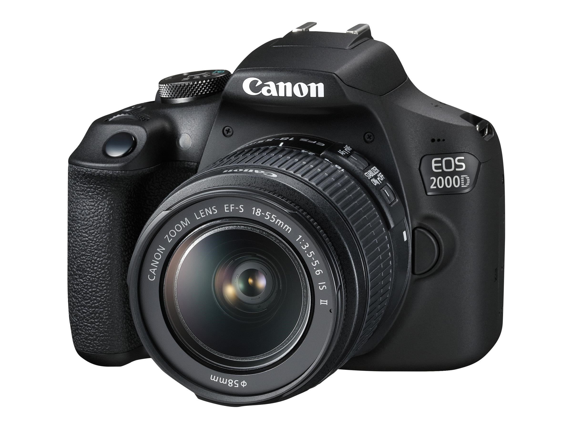 Canon EOS 2000D 18-55mm IS II + Extra LP-E10 Battery Kamera Sort 2728C010