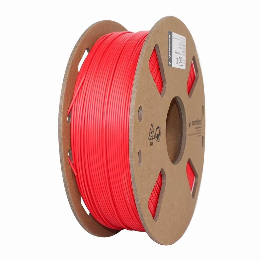 Gembird PLA filament - Neon-rød - 1.75mm ø - 1 kg 3d Filament 3DP-PLA1.75-01-FR